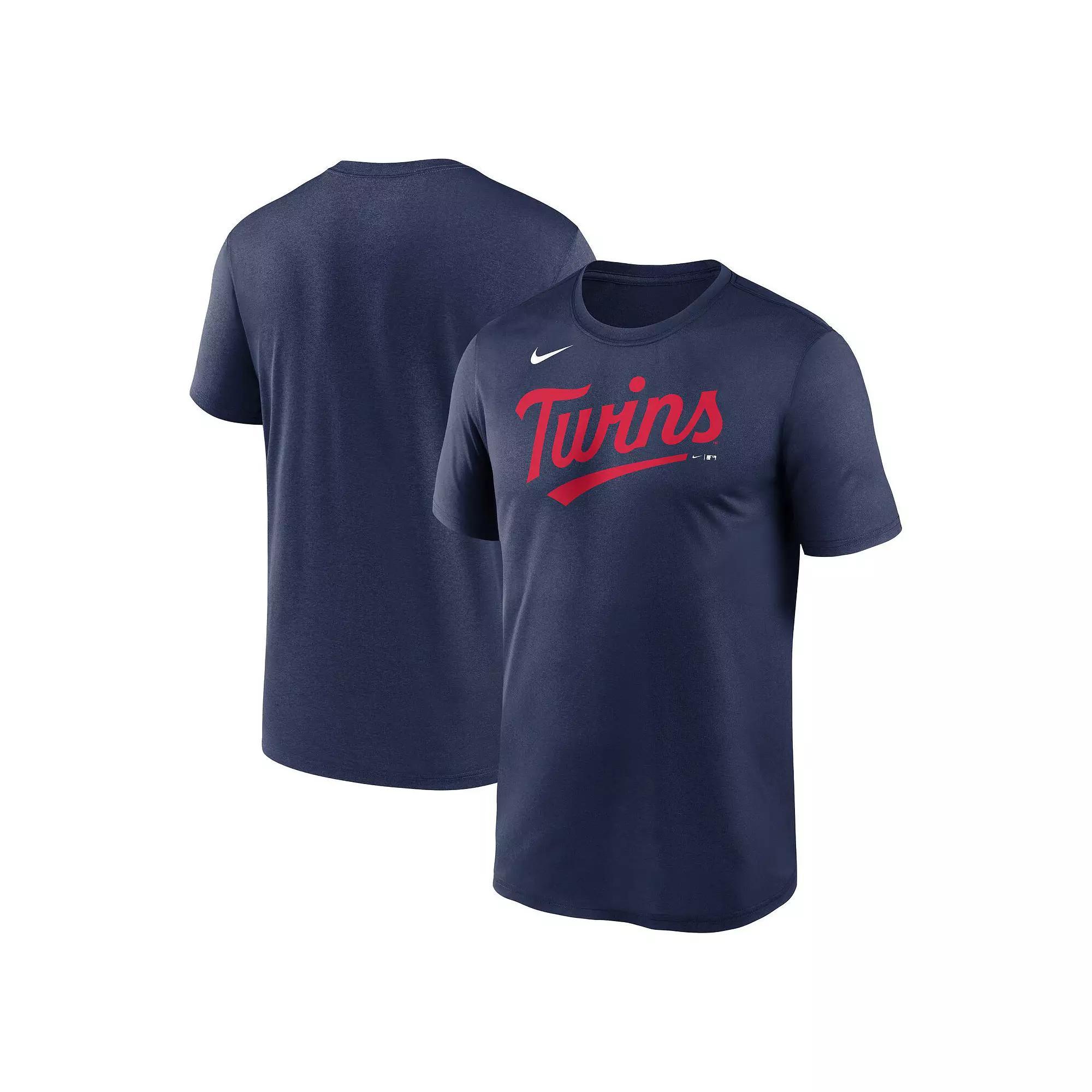 Men&#x27;s Nike Navy Minnesota Twins New Legend Wordmark T-Shirt, Size: Small, Blue Product Image