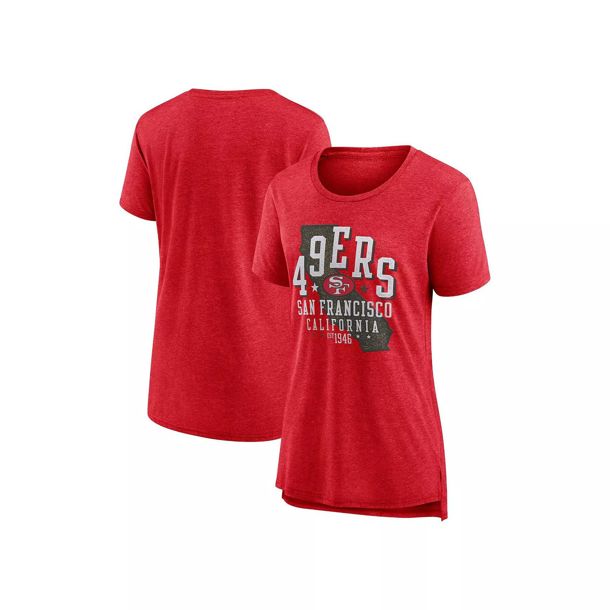 Women's Nike Heather Red Tampa Bay Buccaneers Vintage Graphic Tri-Blend Scoop Neck T-Shirt, Size: XL Product Image