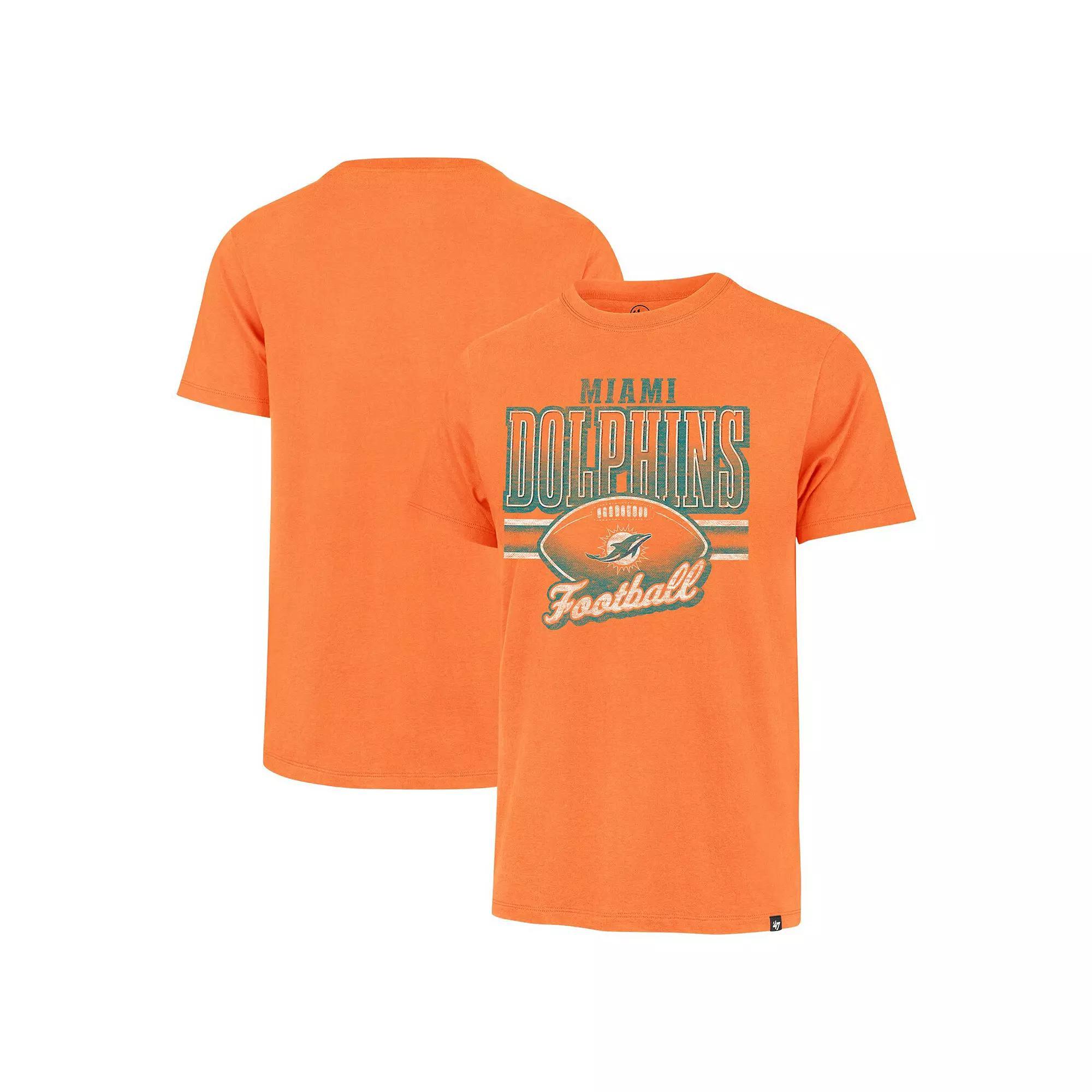 Men's '47 Orange Miami Dolphins Last Call Franklin T-Shirt, Size: XL Product Image