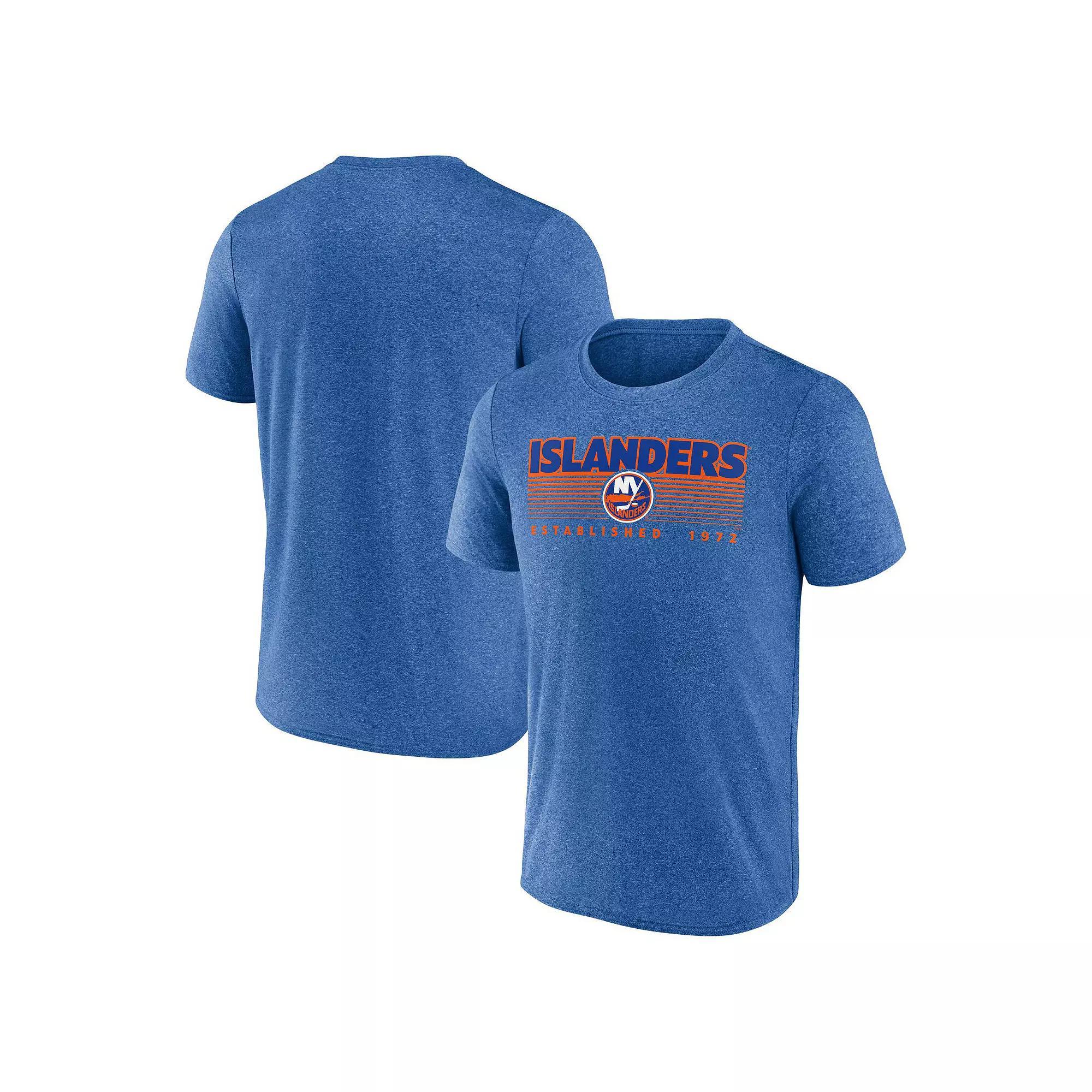 Men's Fanatics Branded Heathered Royal New York Islanders Prodigy Performance T-Shirt,  Product Image