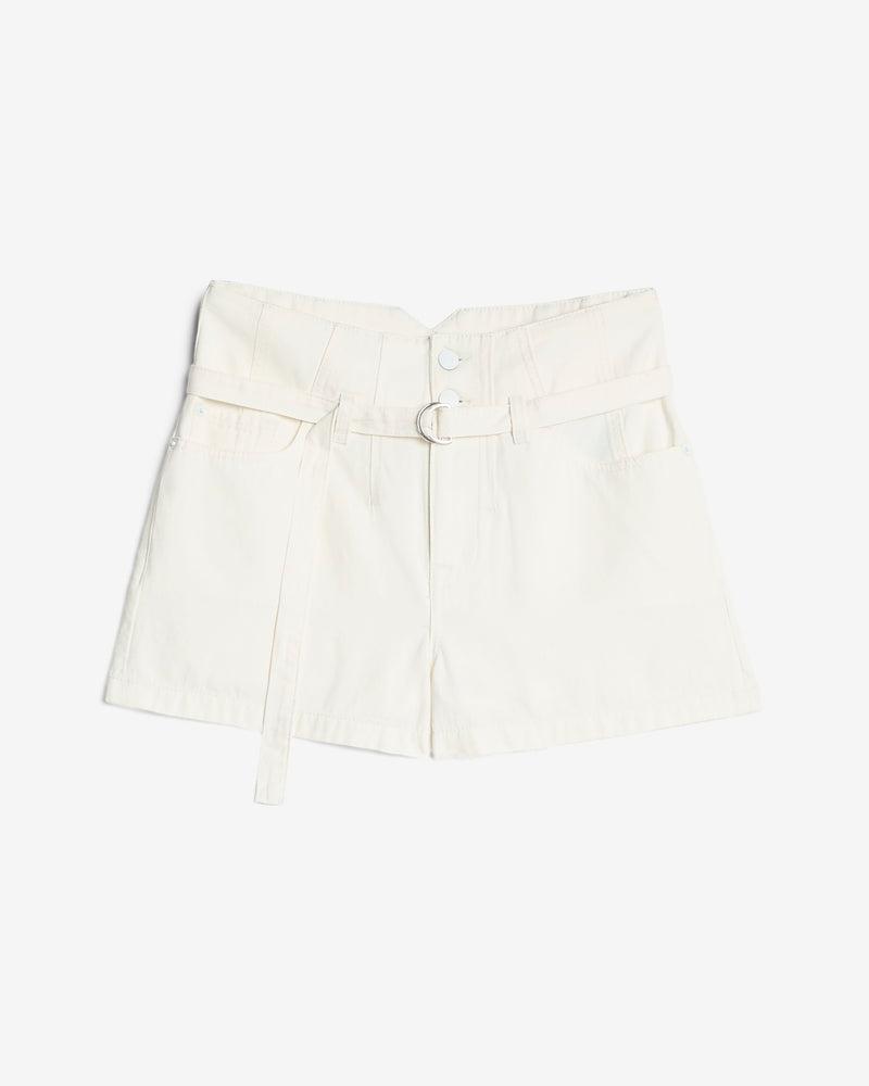 Linen Blend Belted Shorts Product Image