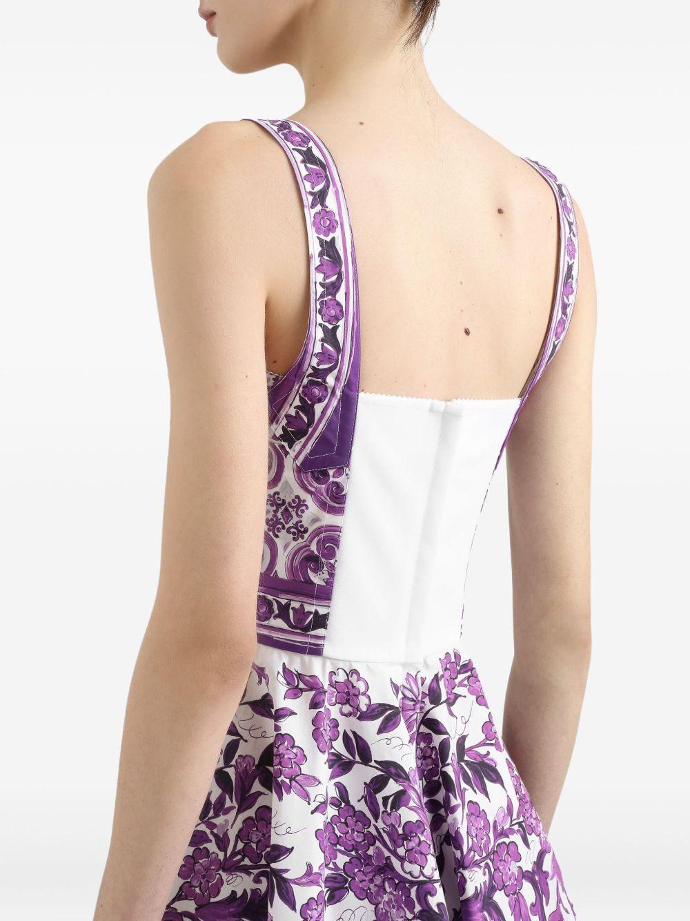 Majolica-print mini dress Product Image