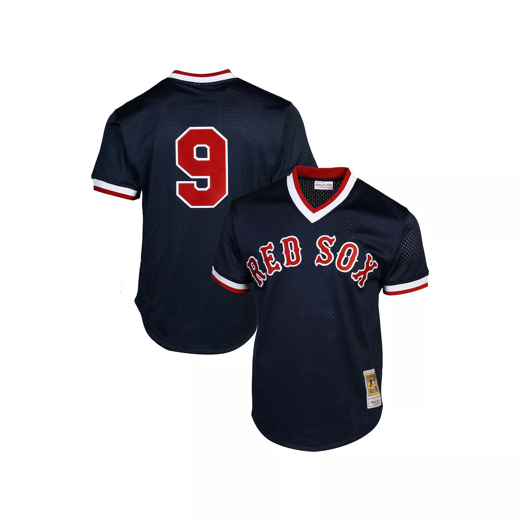 Mitchell & Ness Ted Williams Boston Red Sox 1990 Authentic Cooperstown Collection Batting Practice Jersey - Navy Blue, Men's, Size: 4XL Product Image