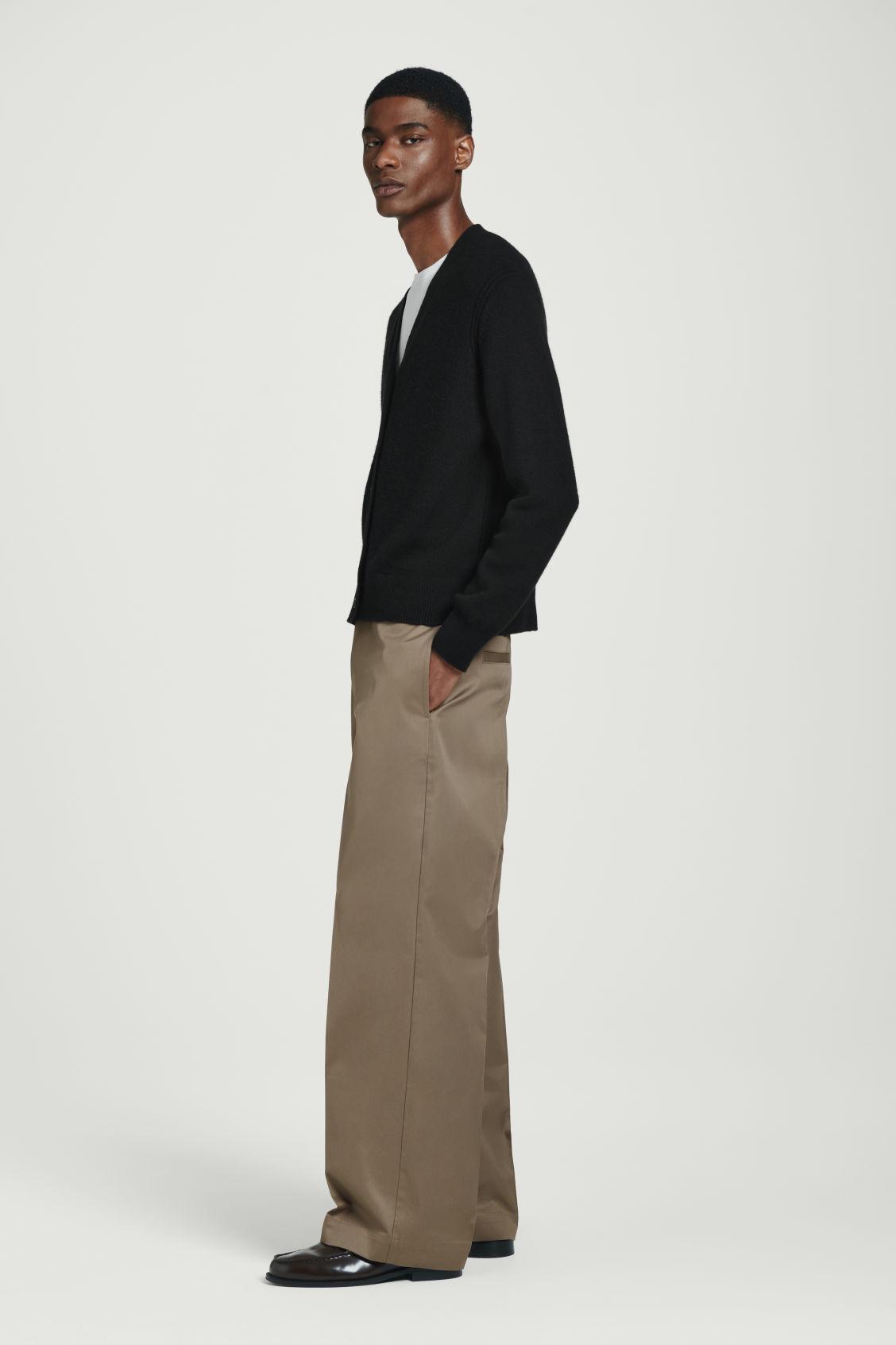 RELAXED COTTON STRAIGHT-LEG PANTS Product Image