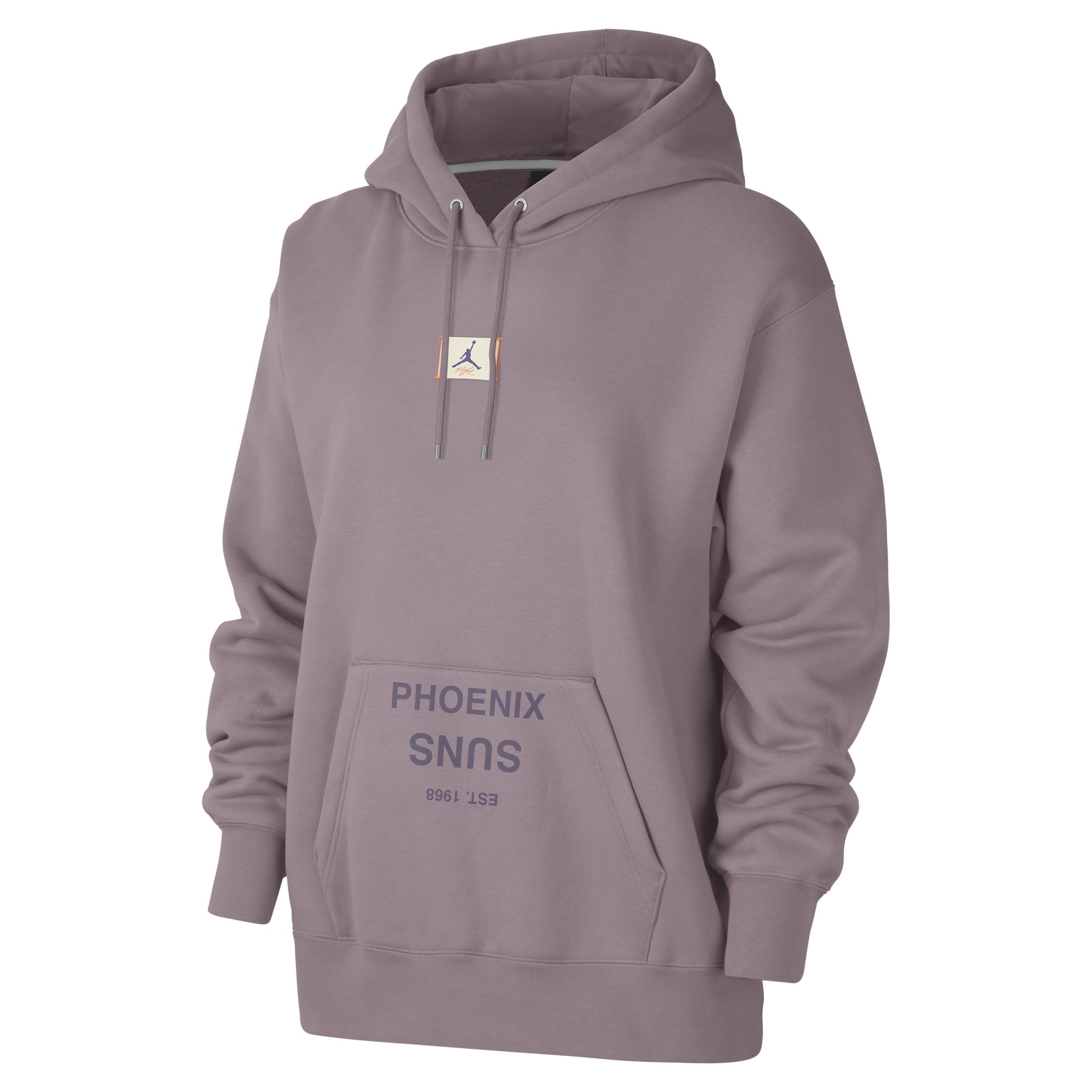 Nike Women's Phoenix Suns Flight Fleece Jordan NBA Satin-Lined Pullover Hoodie Product Image