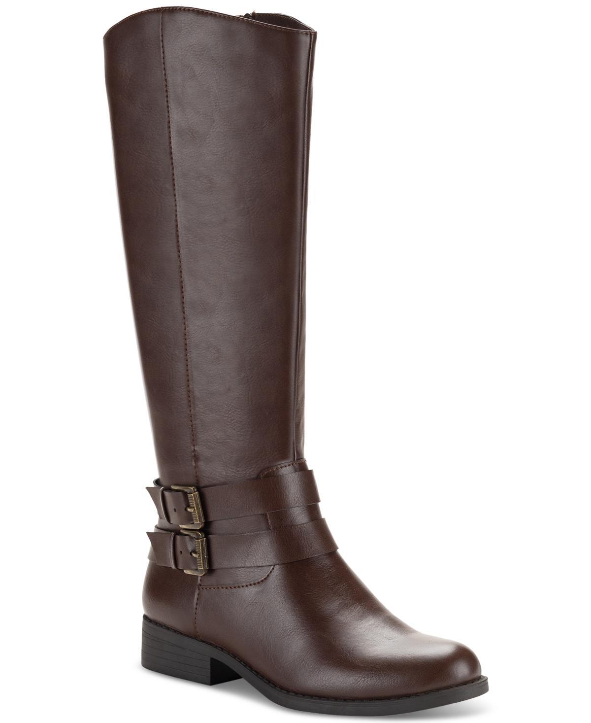 Style & Co Womens Maliaa Wide-Calf Buckled Riding Boots, Created for Macys Product Image