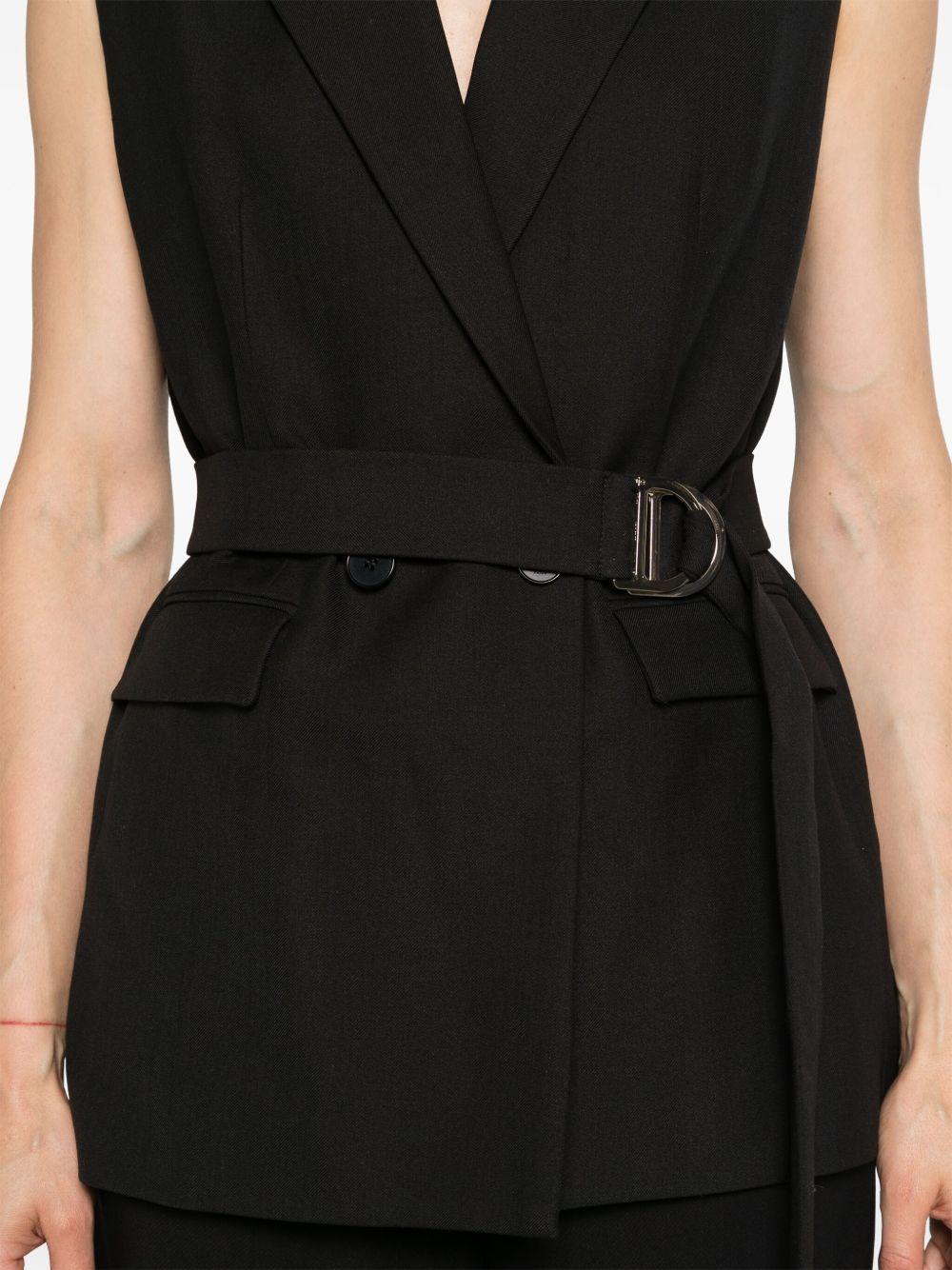 sleeveless double-breasted blazer Product Image