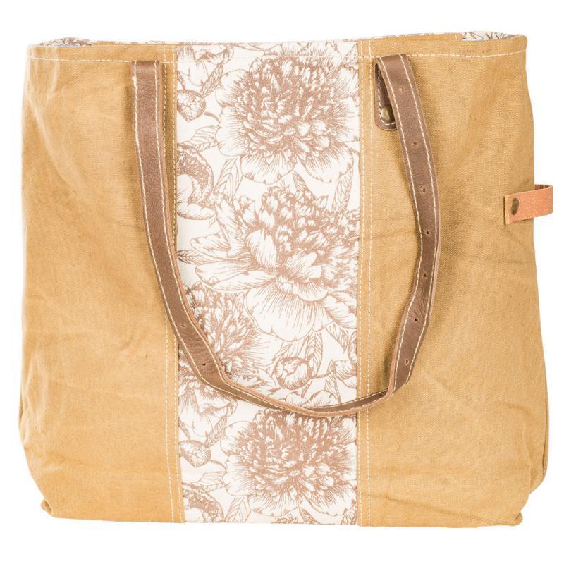 Cream Floral Tote Bag Product Image