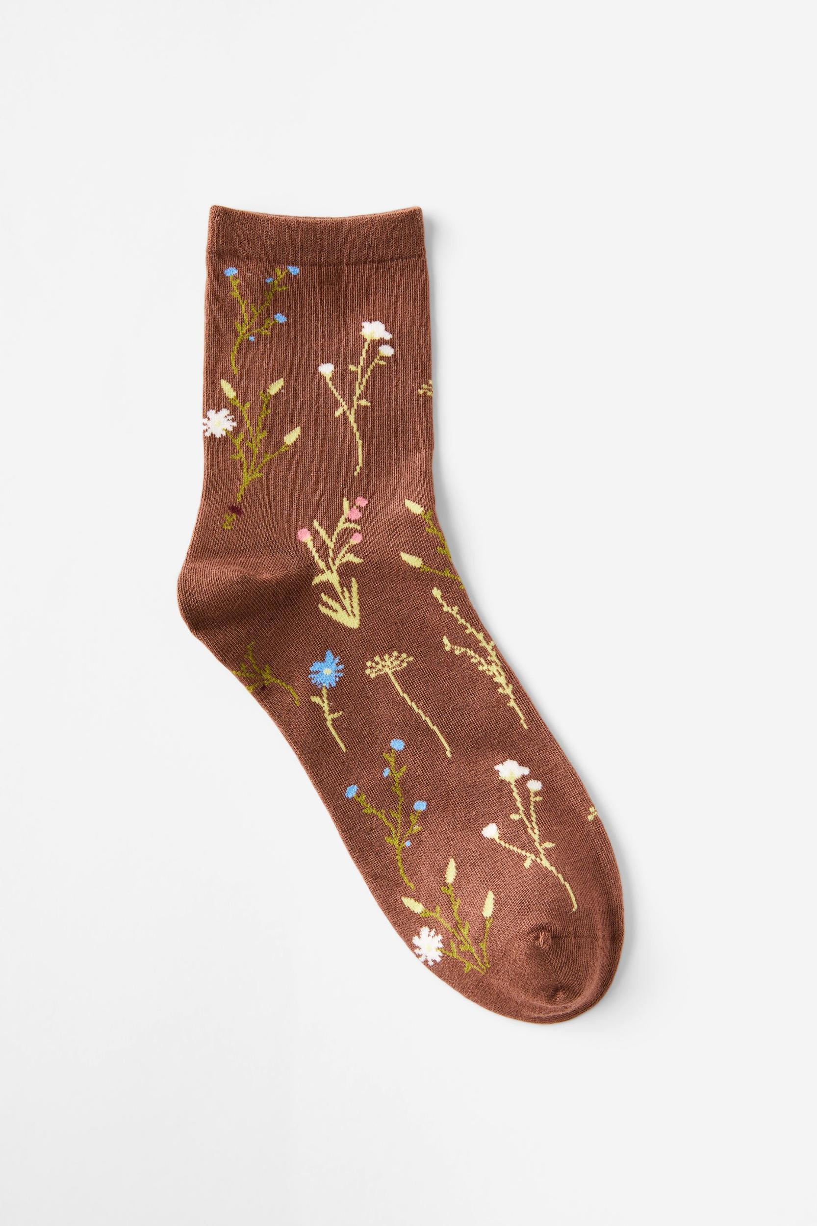 Floral Crew Sock Product Image