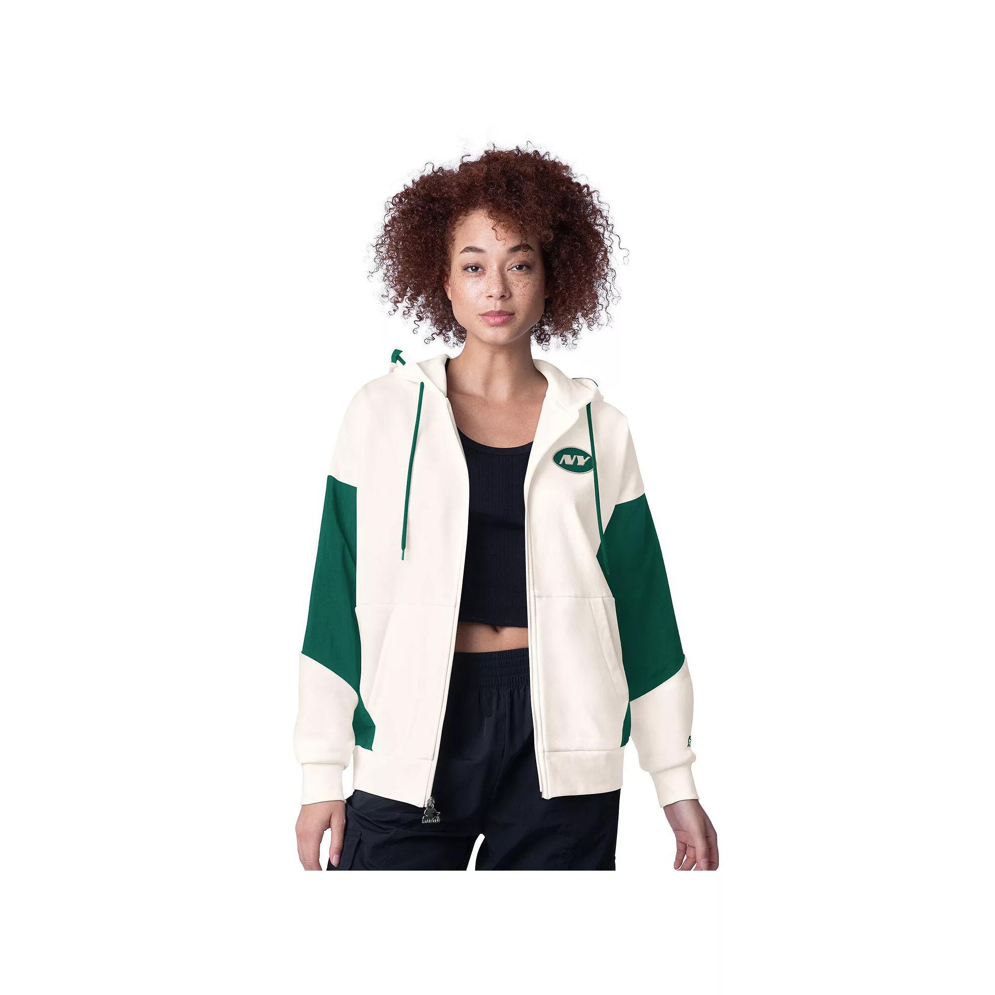 Women's Starter White Las Vegas Raiders Scrimmage Full-Zip Hoodie,  Product Image