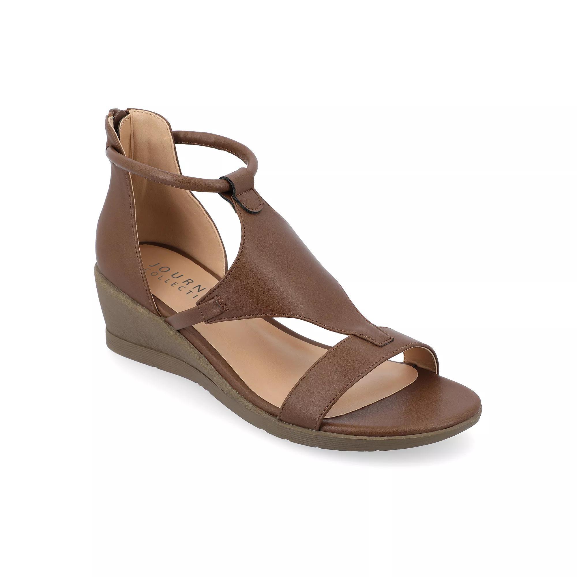 Journee Trayle Women's Wedge Sandals,  Product Image