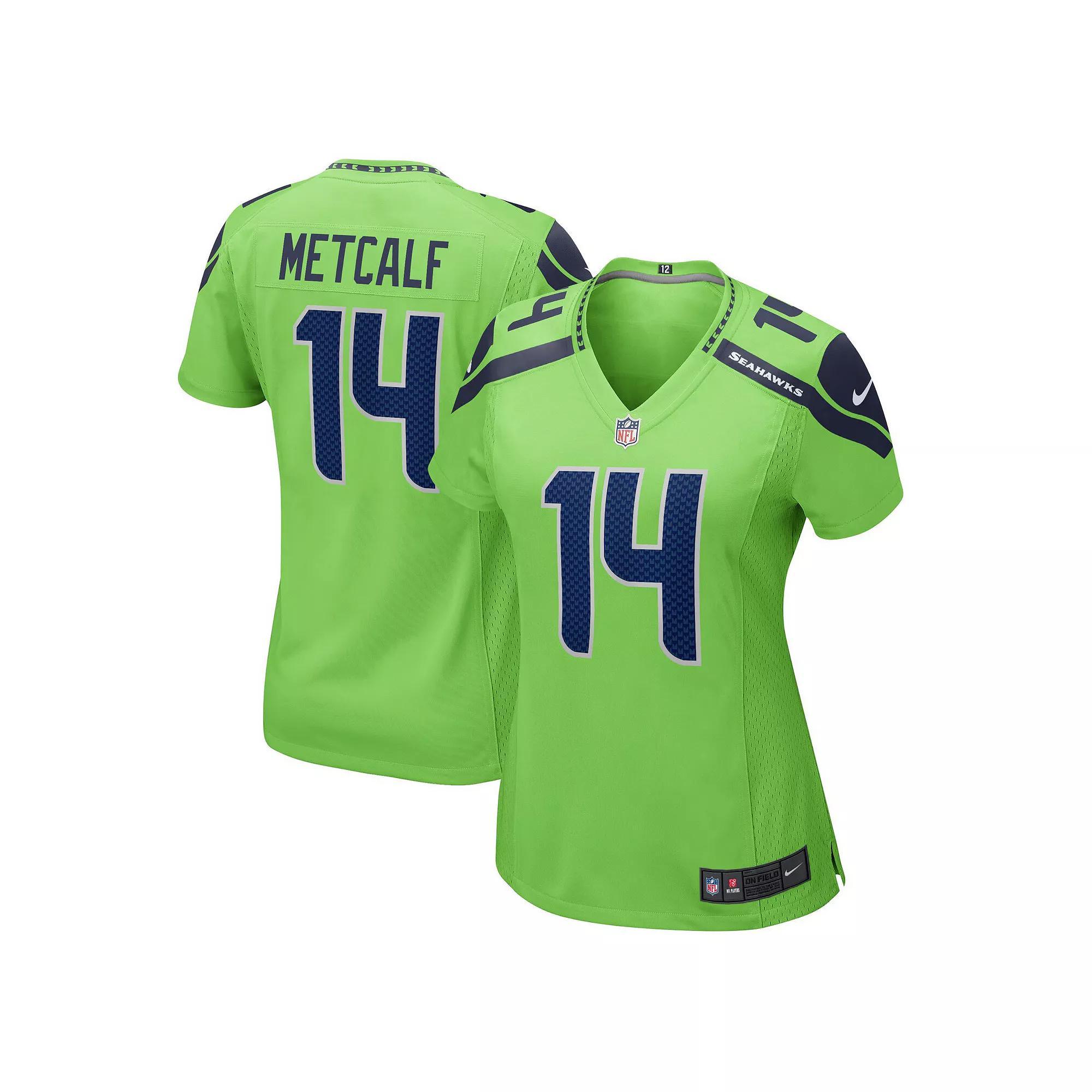 Women's Nike DK Metcalf Neon Green Seattle Seahawks Game Jersey, Size: Small, Brt Gr Product Image