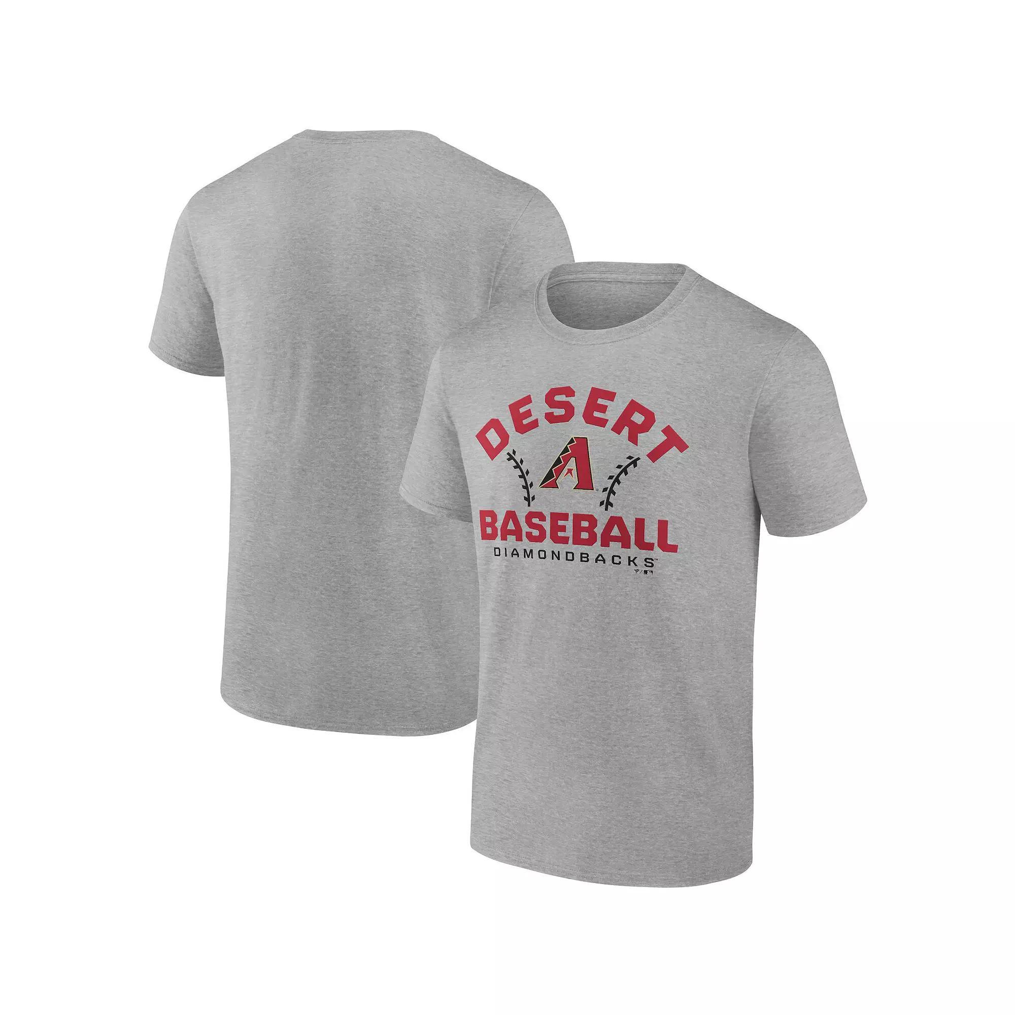 Men's Fanatics Branded Heathered Gray Arizona Diamondbacks Iconic Go for Two T-Shirt,  Product Image