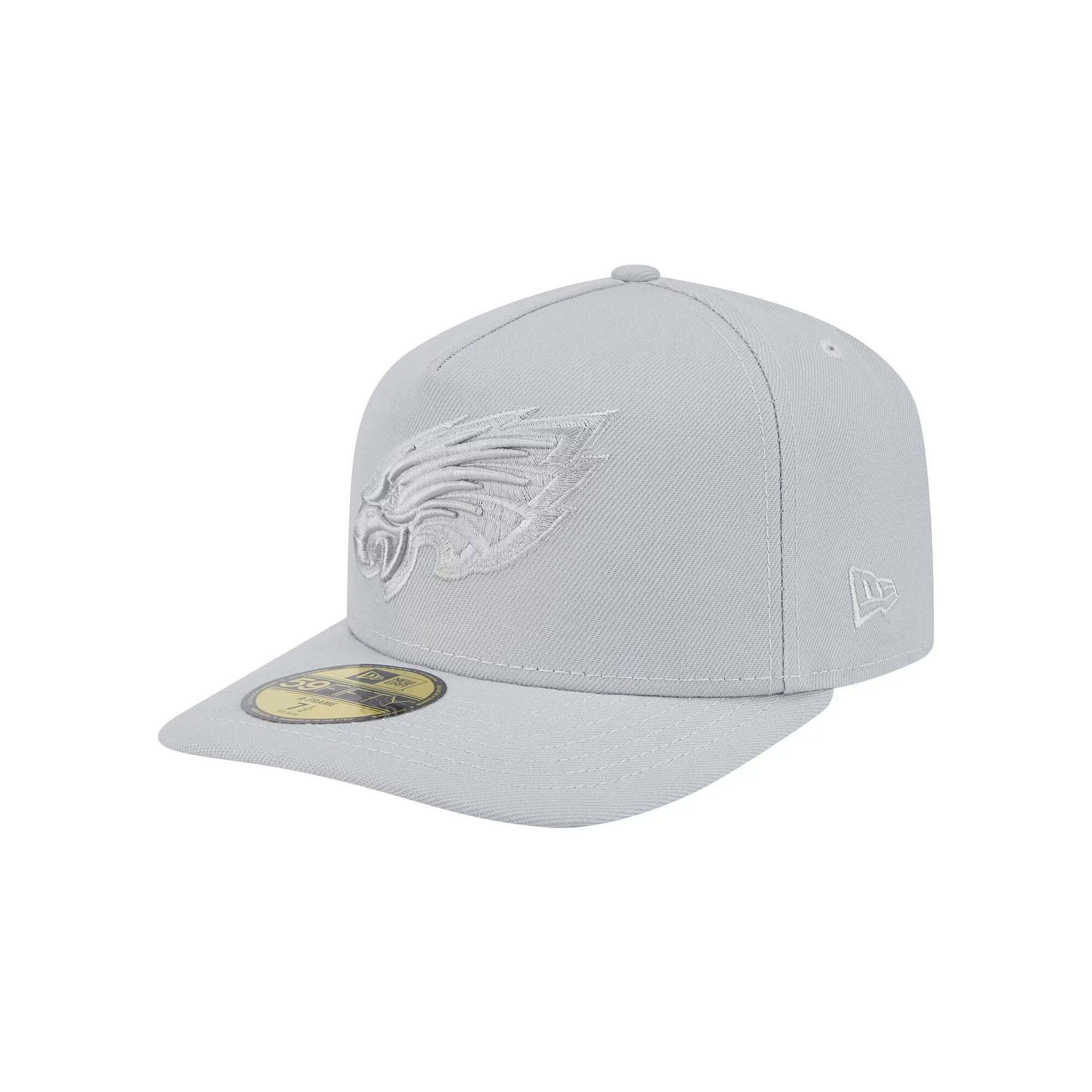 Men's New Era Gray Philadelphia Eagles Color Pack A-Frame 59FIFTY Fitted Hat, Size: 7 5/8, Grey Product Image