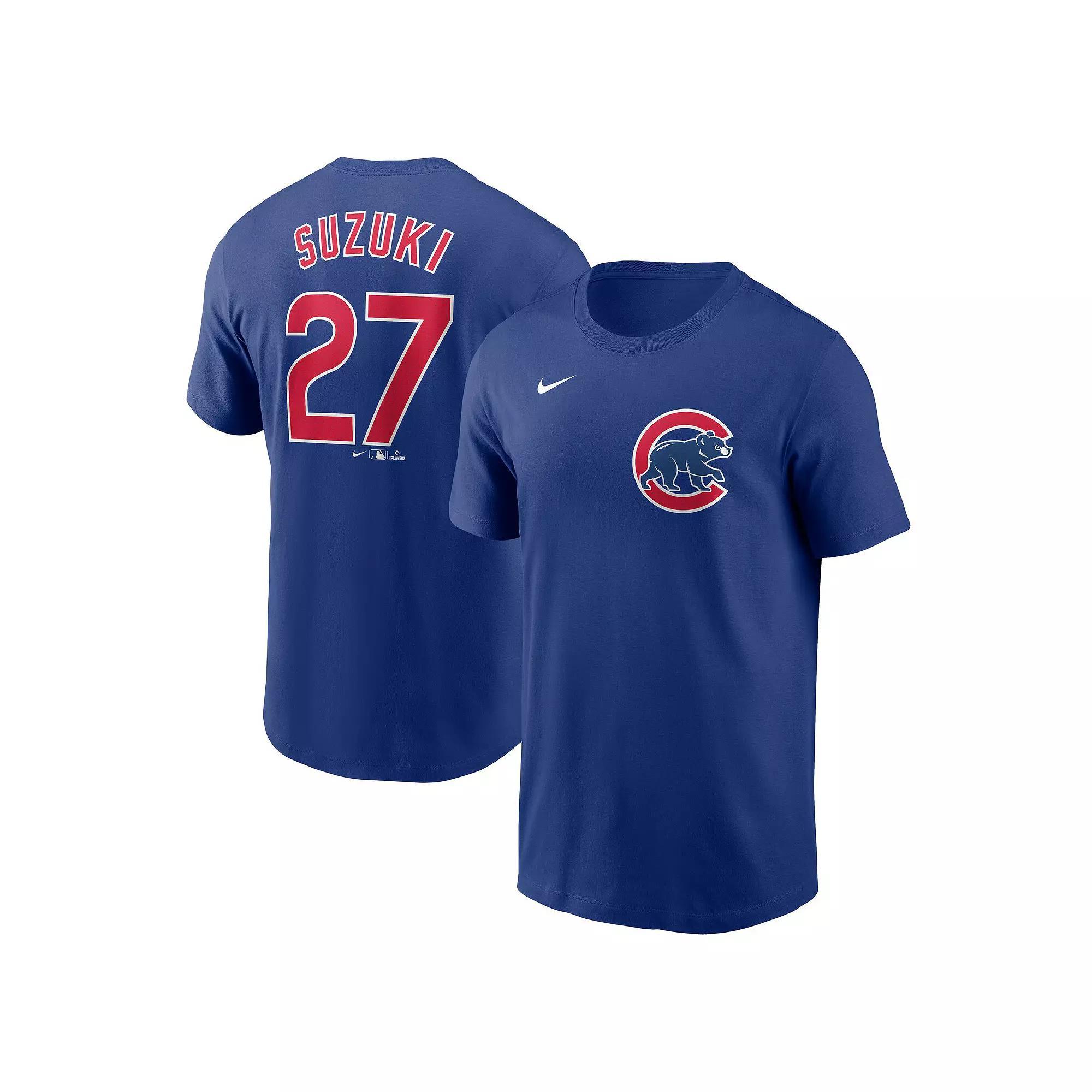 Men's Nike Seiya Suzuki Royal Chicago Cubs Fuse Name & Number T-Shirt,  Product Image