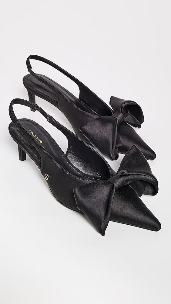 ANINE BING Nina Heels With Bow Heels | Shopbop Product Image