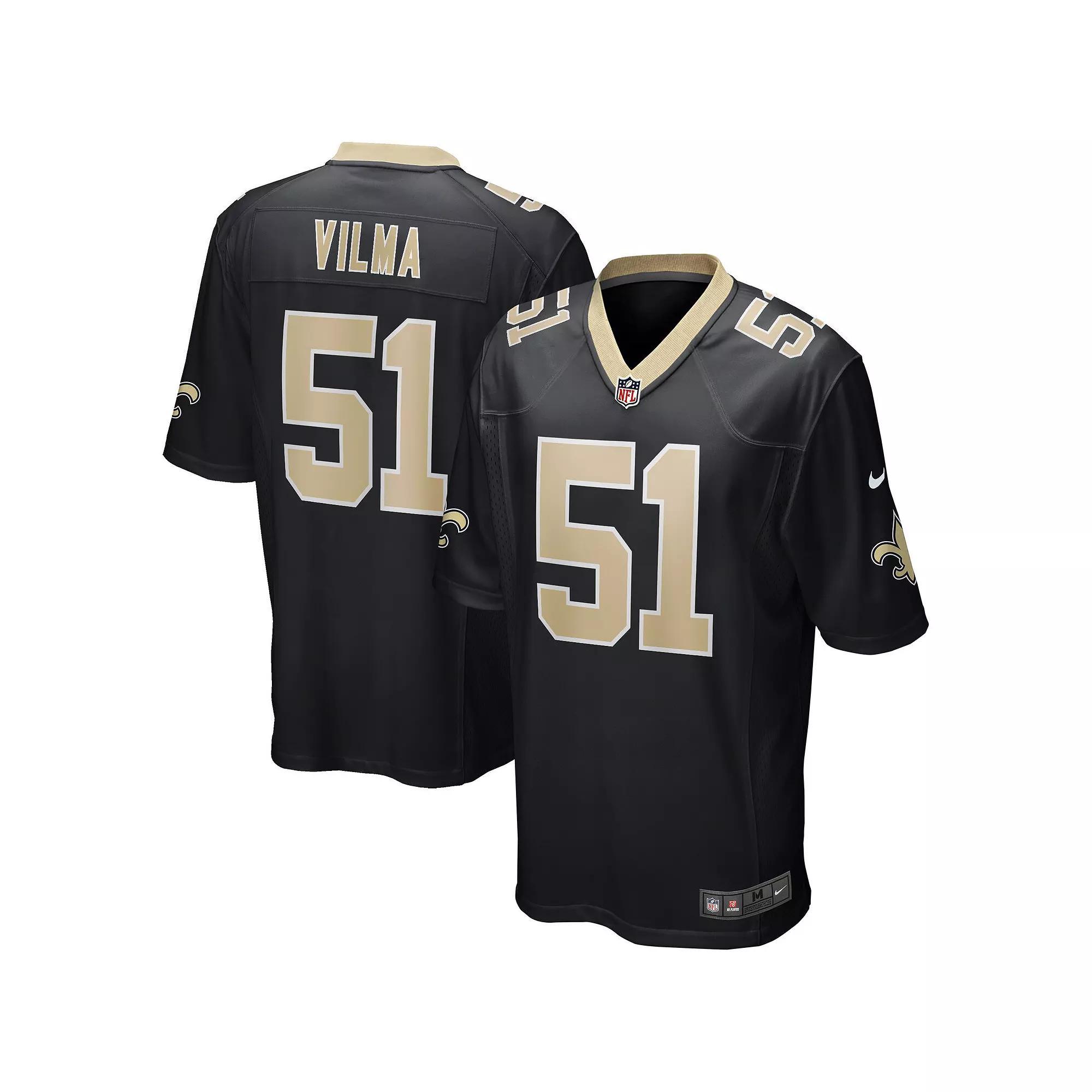 Men's Nike Jonathan Vilma Black New Orleans Saints Game Retired Player Jersey,  Product Image