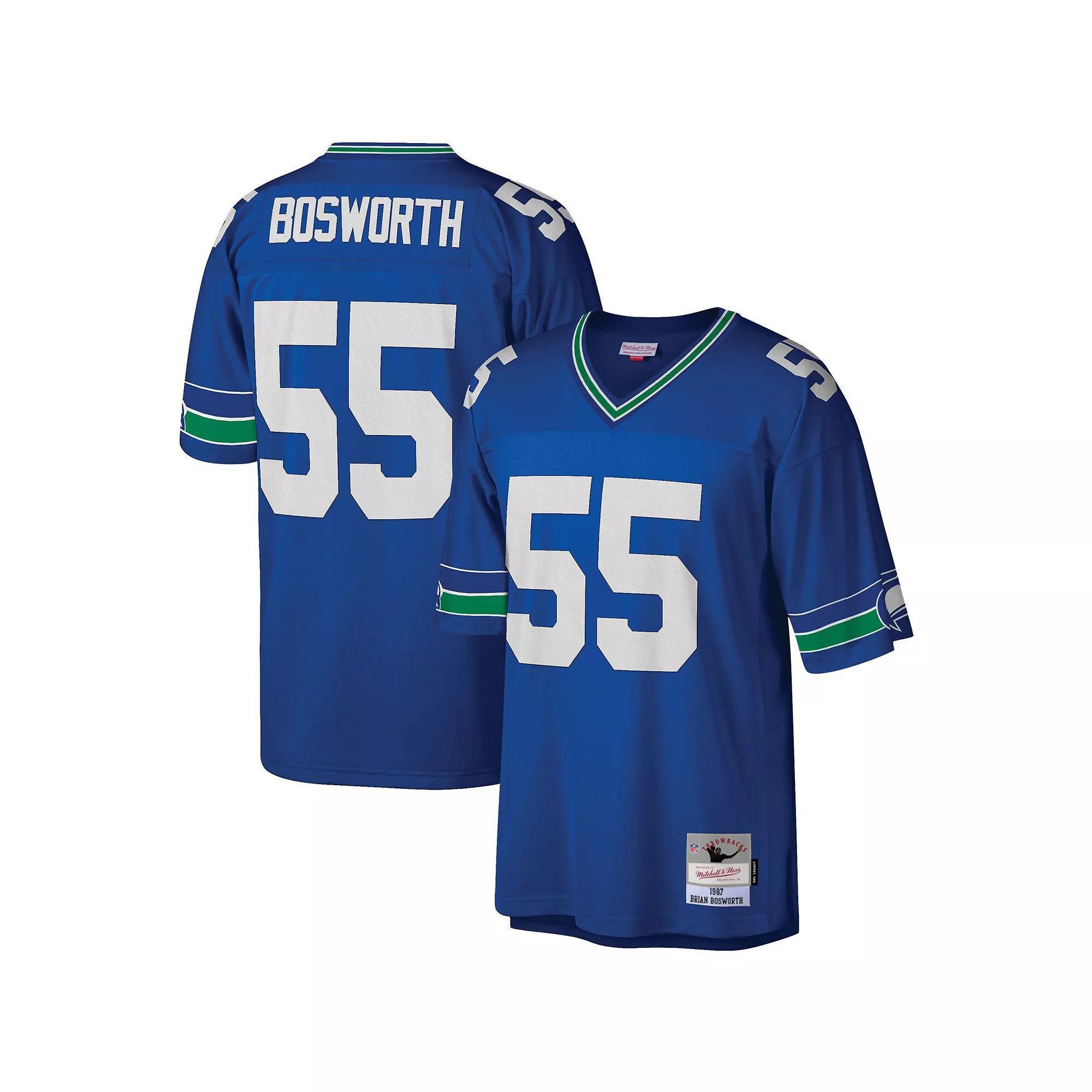 Men's Mitchell & Ness Brian Bosworth Royal Seattle Seahawks Legacy Replica Jersey,  Product Image