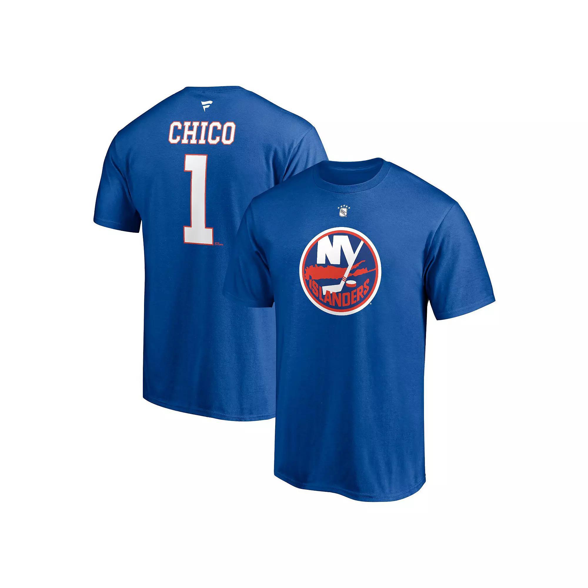 Men's Fanatics Branded Glenn Resch Royal New York Islanders Authentic Stack Retired Player Nickname & Number T-Shirt,  Product Image