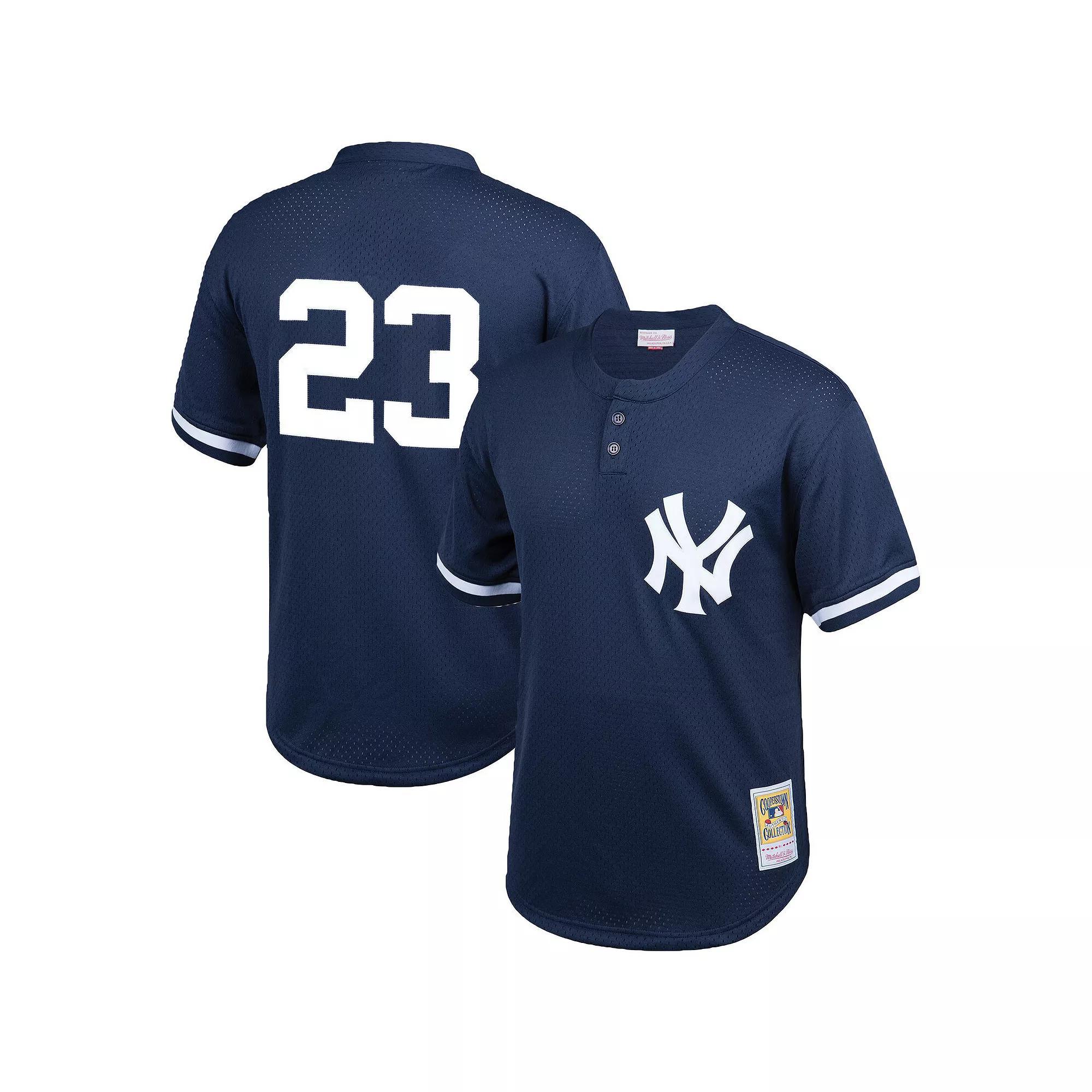Men's Mitchell & Ness Don Mattingly Navy New York Yankees Cooperstown Collection Big & Tall Mesh Batting Practice Jersey,  Product Image