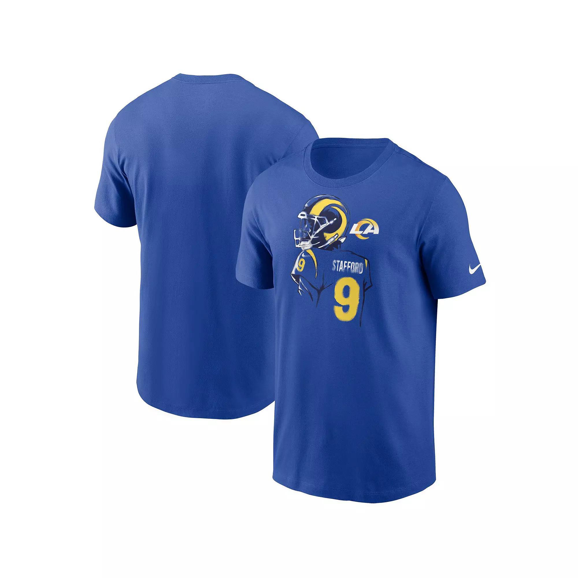 Men's Nike Matthew Stafford Royal Los Angeles Rams Player Graphic T-Shirt, Size: 2XL, Blue Product Image