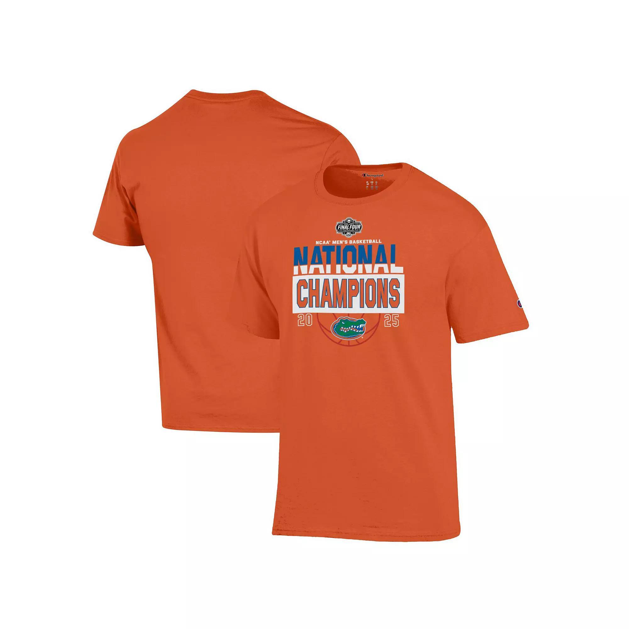 Men's Champion Orange Florida Gators 2025 NCAA Men's Basketball National Champions T-Shirt, Size: Medium Product Image