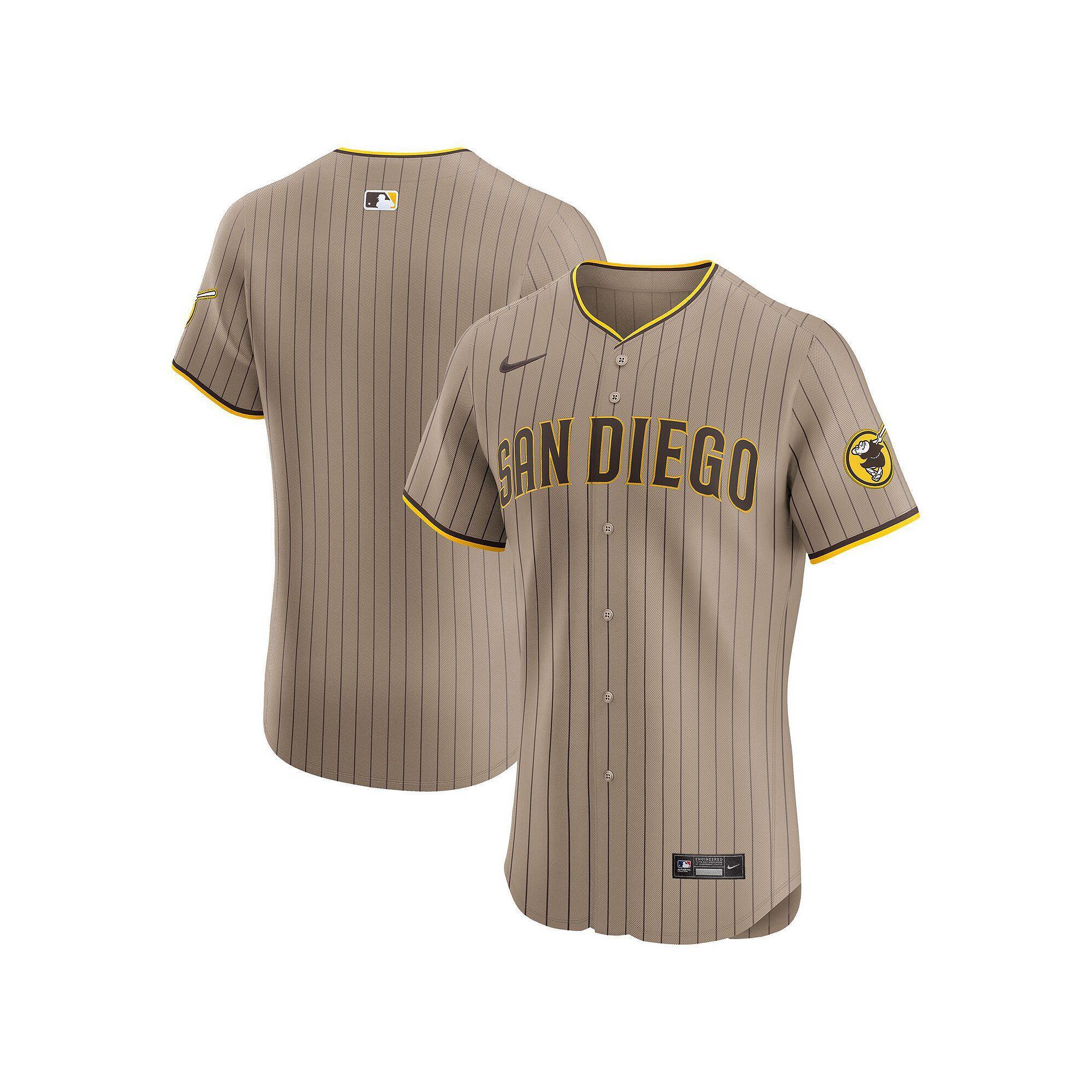 Men's Nike Sand San Diego Padres Alternate Vapor Premier Elite Patch Jersey, Size: 48, Brown Product Image