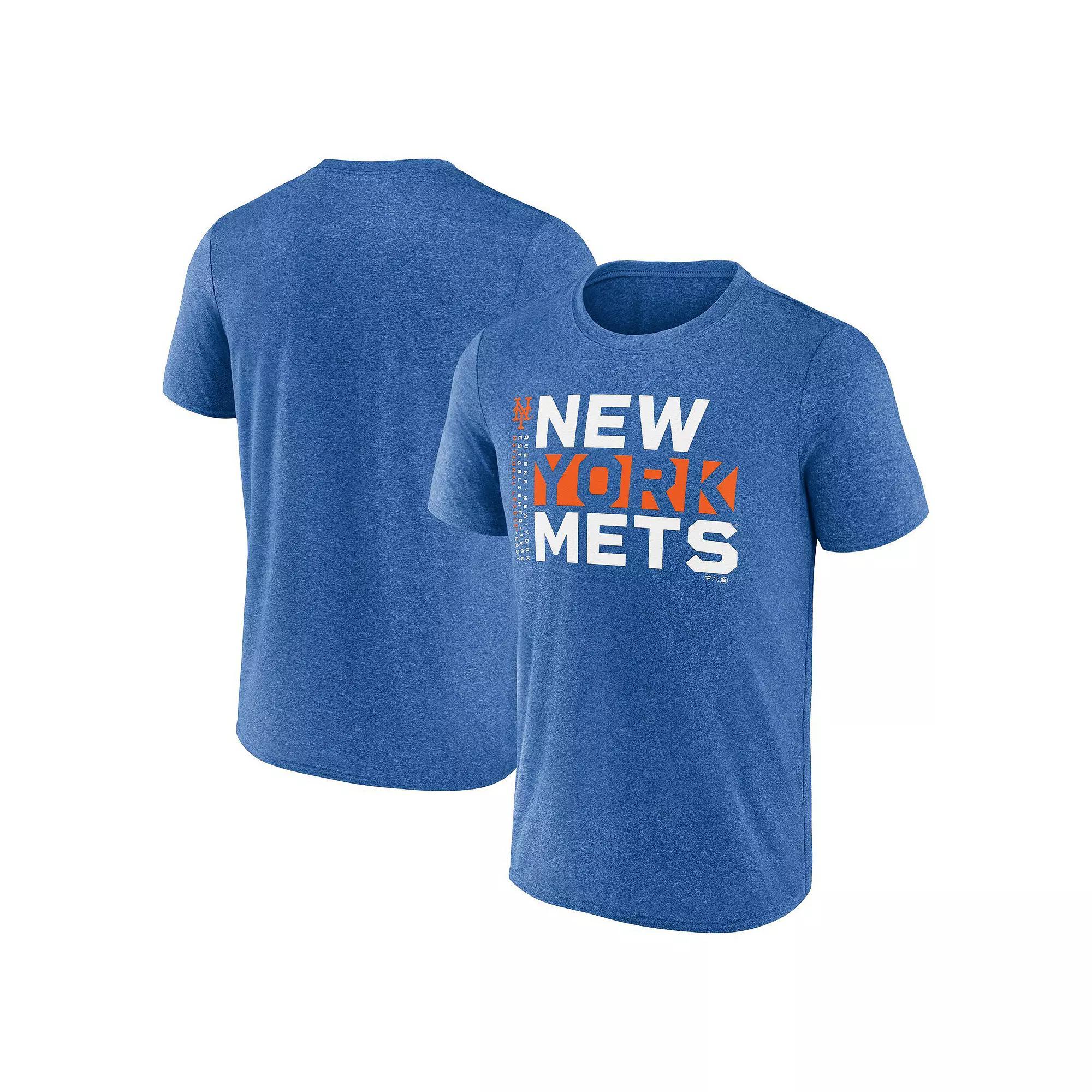 Men's Fanatics  Heather Royal New York Mets Fundamentals Shoot For The Sky T-Shirt, Size: Small, Blue Product Image