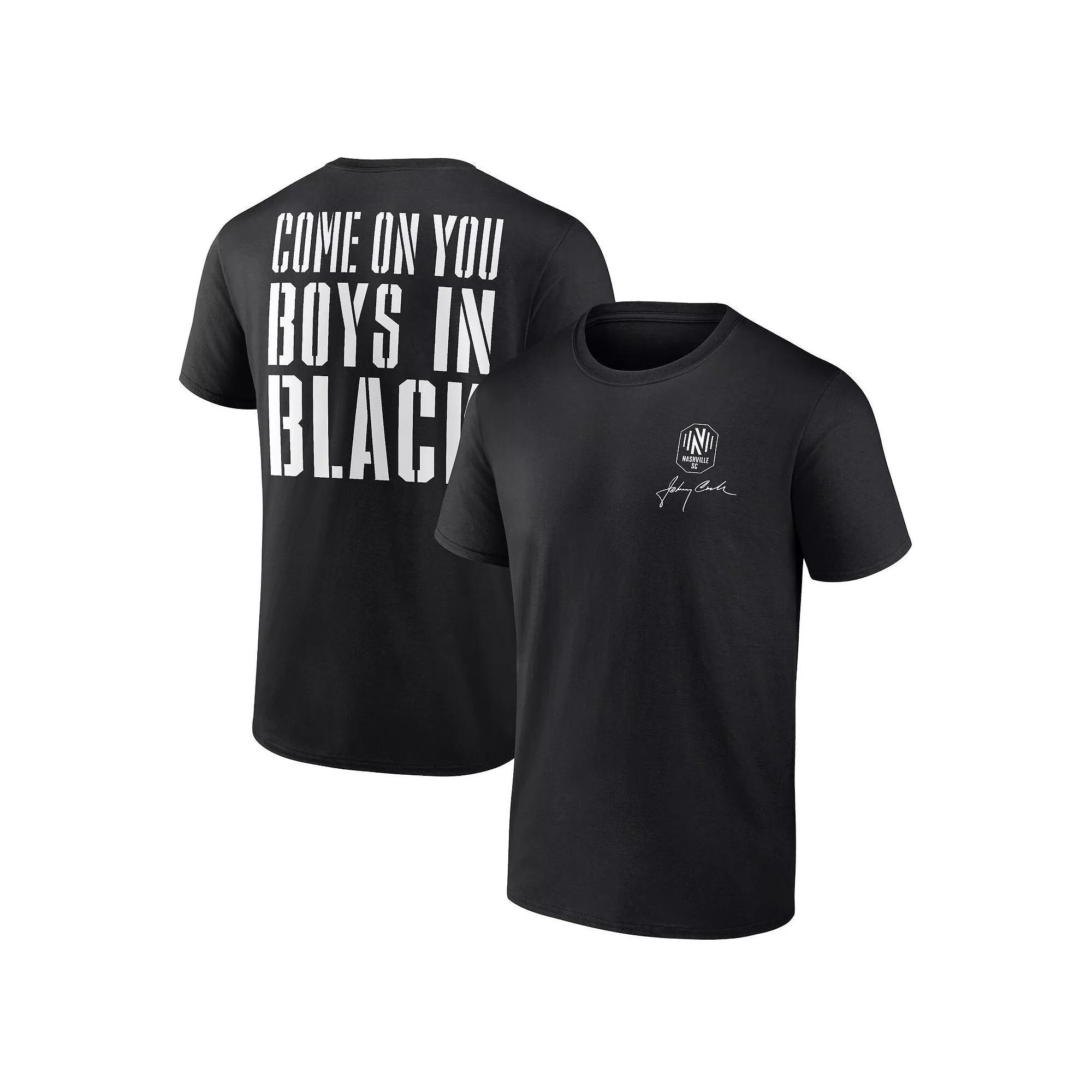 Men's Fanatics Branded Black Nashville SC Johnny Cash Come On T-Shirt,  Product Image
