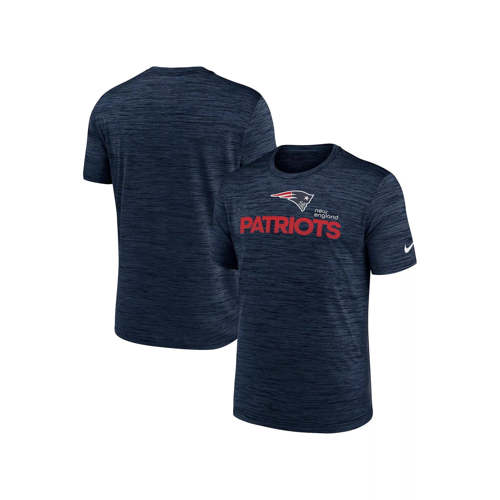Men's Nike Navy New England Patriots Blitz Velocity Modern Performance T-Shirt, Size: 2XL, Blue Product Image
