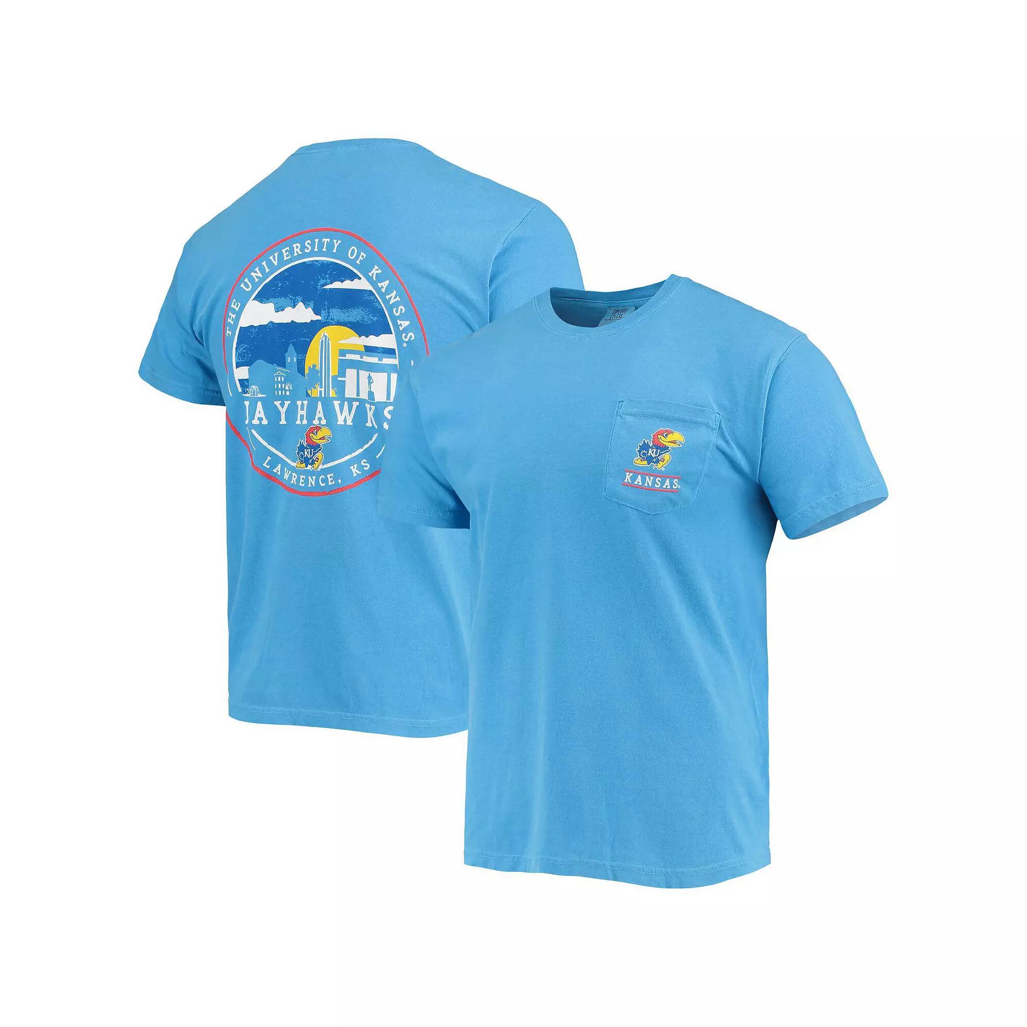 Men's Royal Kansas Jayhawks Circle Campus Scene T-Shirt, Size: XL, Blue Product Image