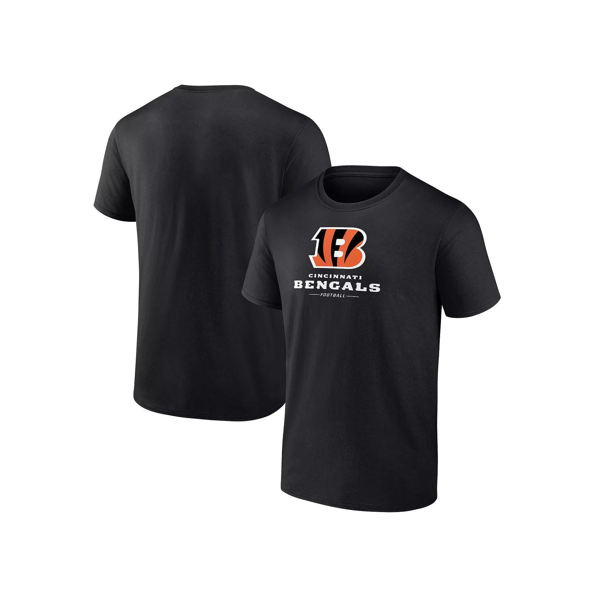 Men's Fanatics Black Cincinnati Bengals Team Lockup T-Shirt,  Product Image