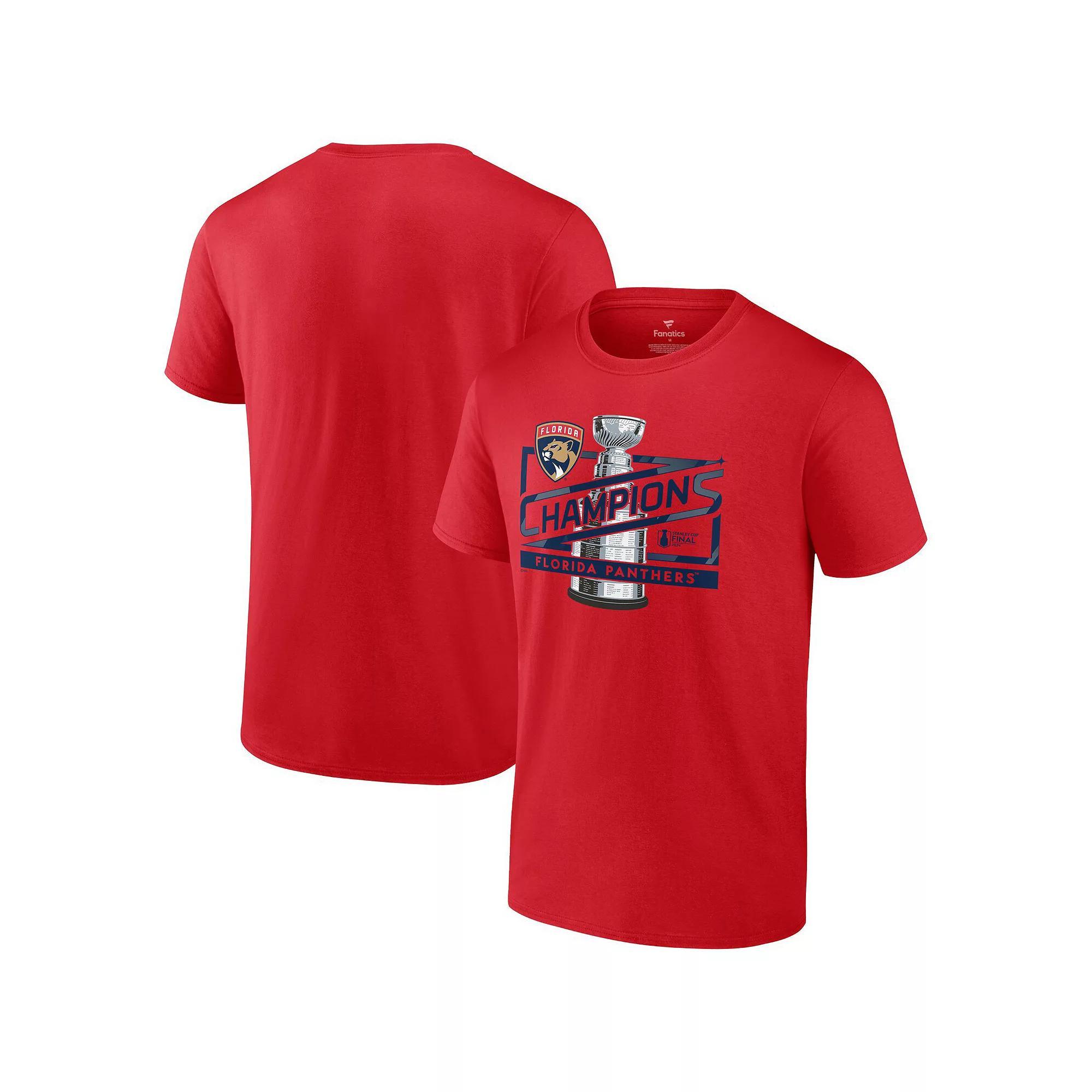 Men's Fanatics  Red Florida Panthers 2024 Stanley Cup Champions Primetime T-Shirt, Size: 2XL, Pnt Red Product Image