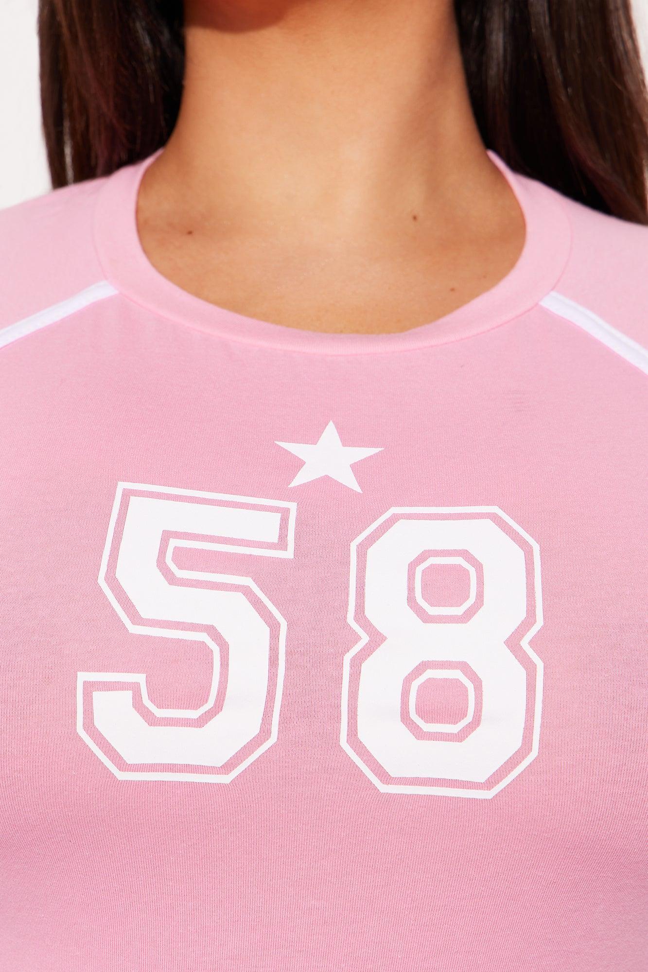 Number One Player Long Sleeve Tee - Pink Product Image