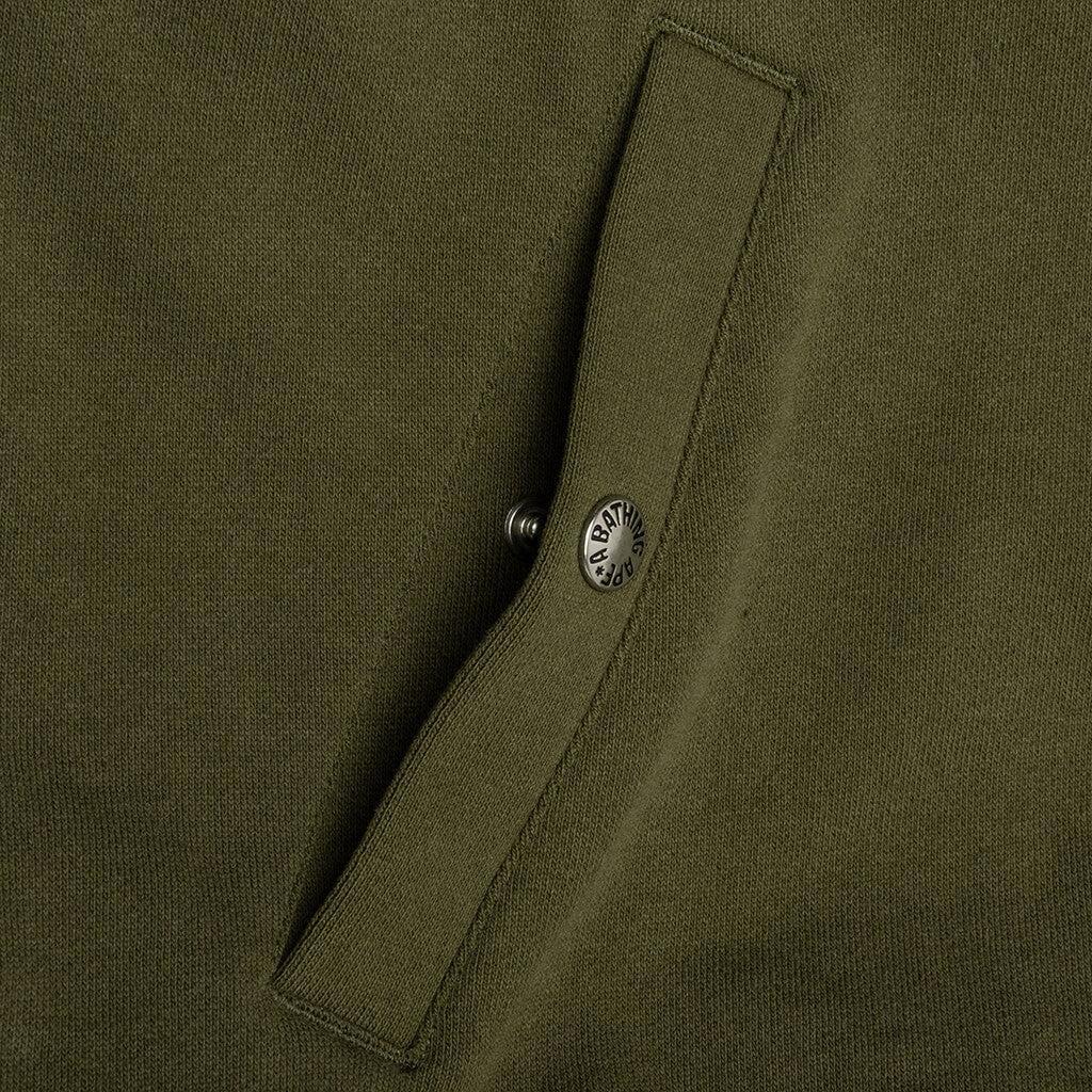 Military Shark Relaxed Fit Full Zip Hoodie - Olive Drab Male Product Image