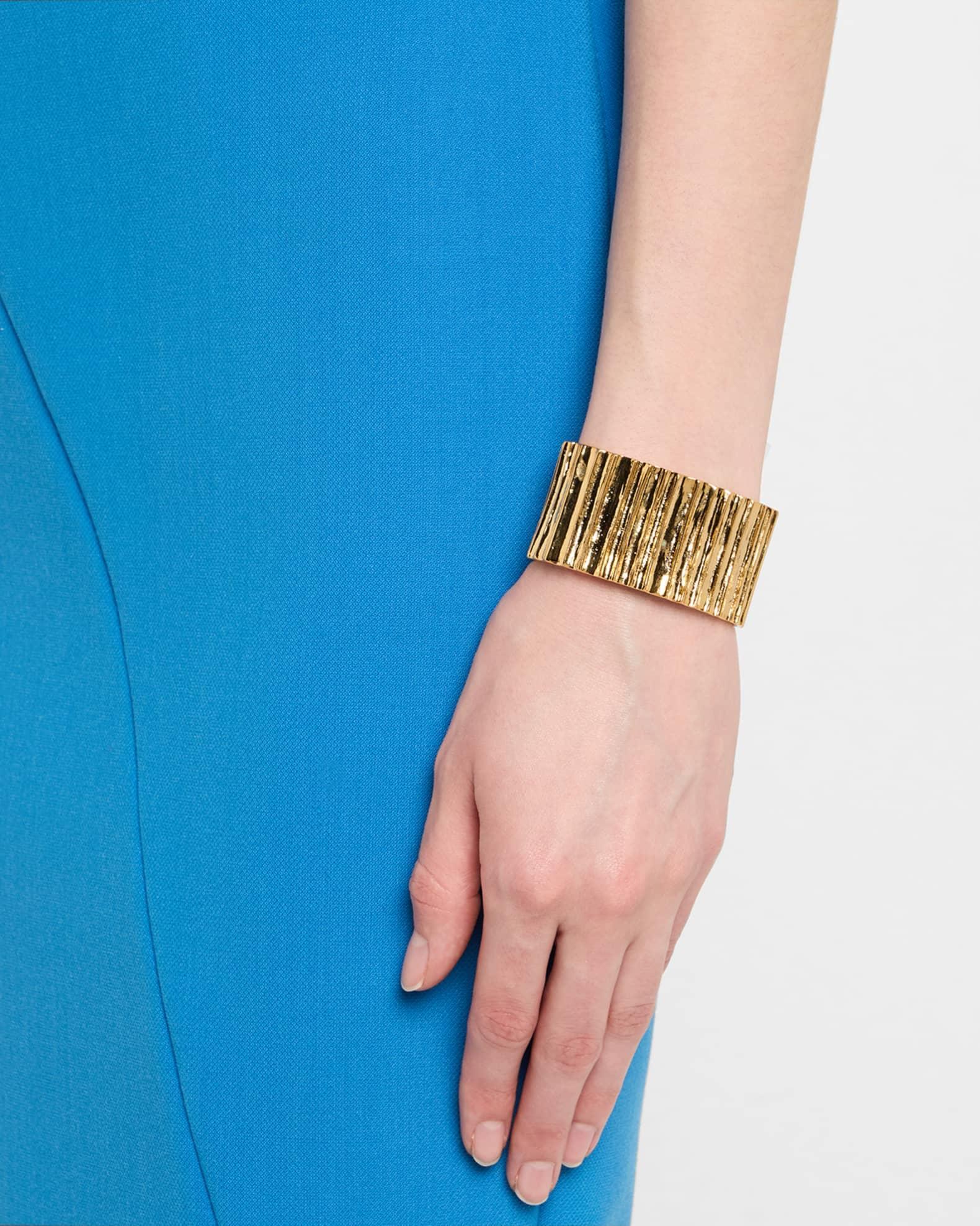 Wide Ribbed Cuff Bracelet Product Image