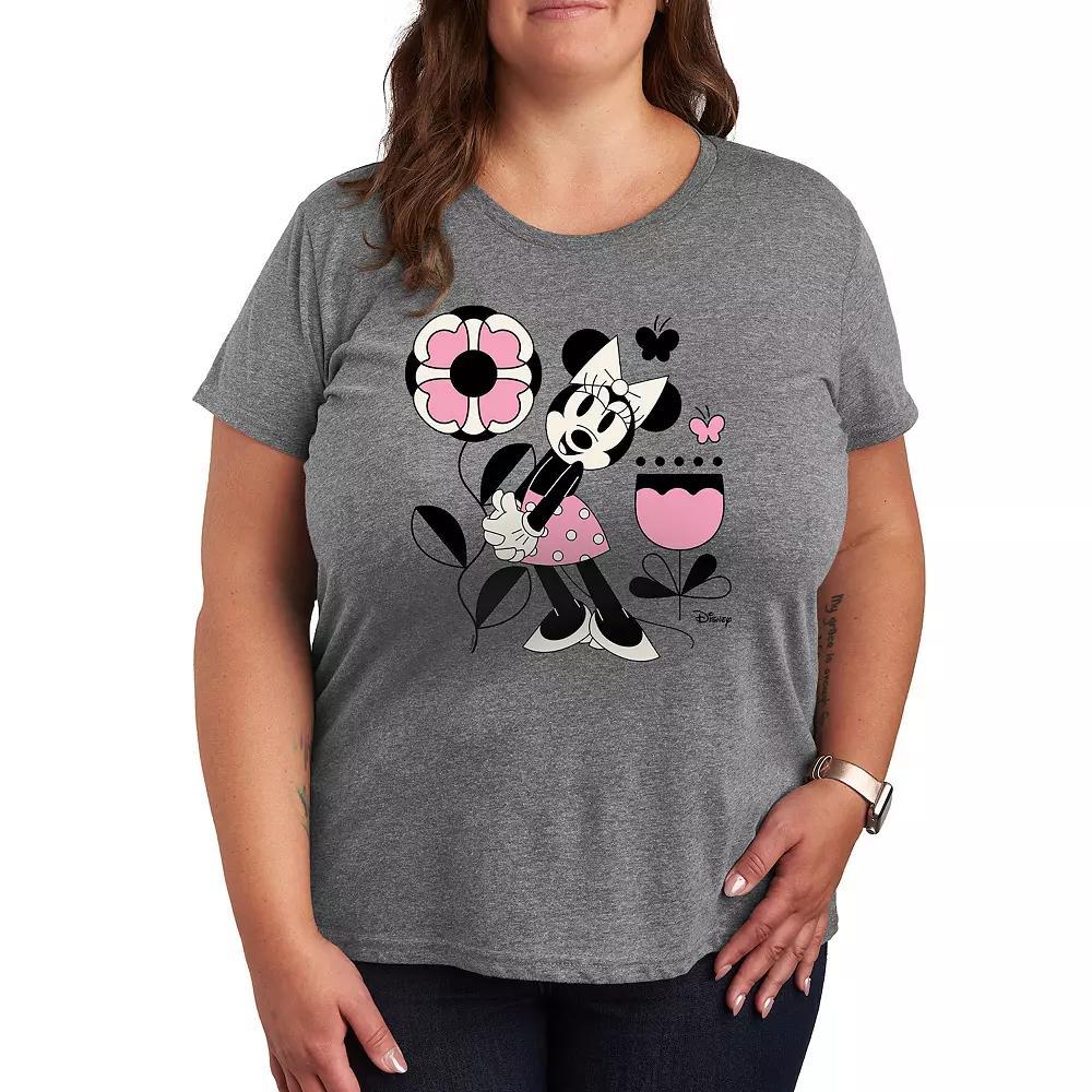 Disney's Minnie Mouse Plus Flower Butterfly Graphic Tee, Women's,  Product Image