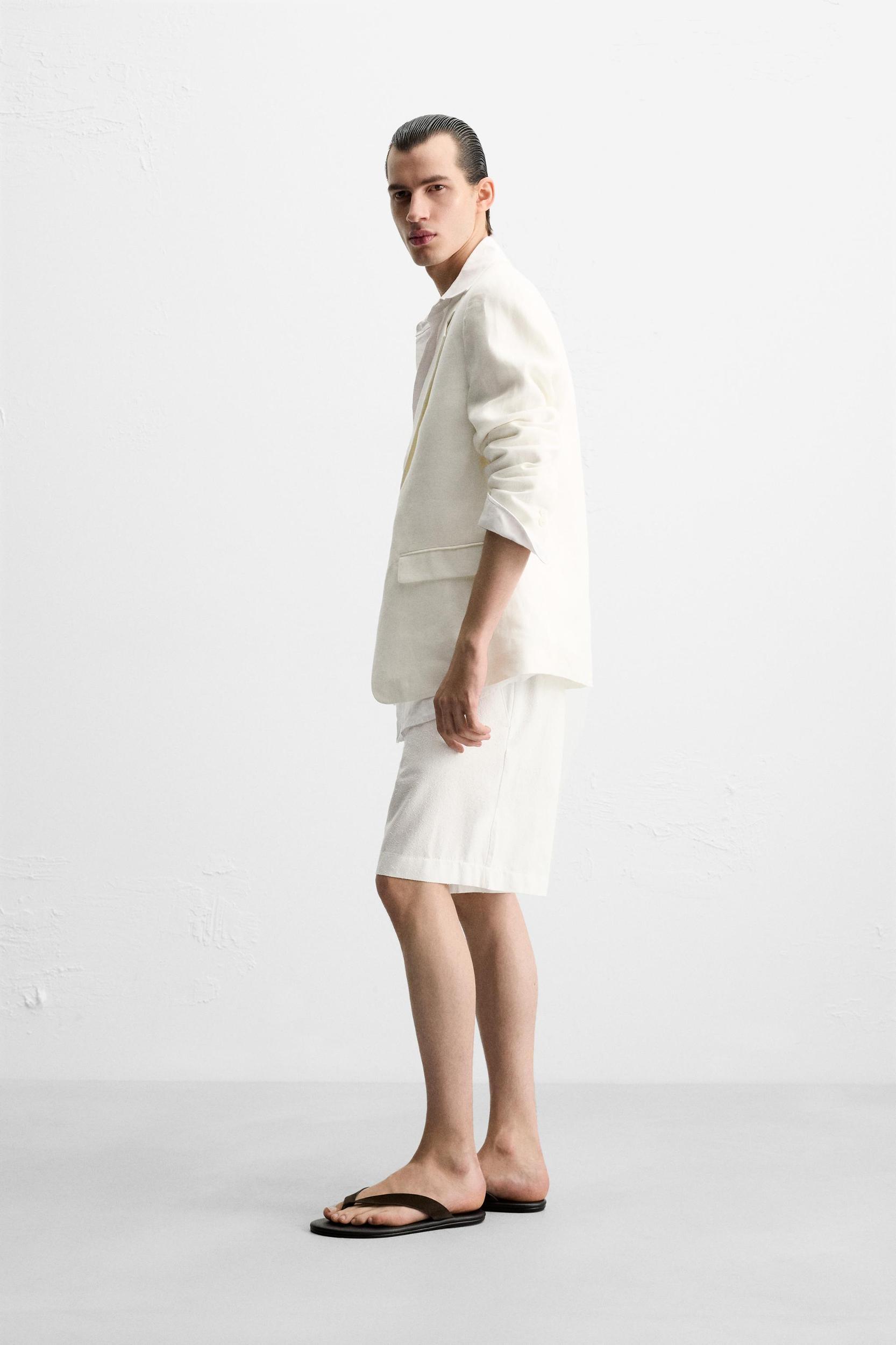 BOUCLÉ TEXTURED SHORTS Product Image