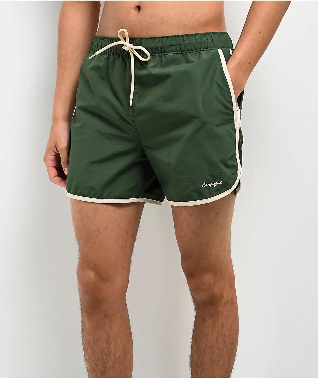 Empyre Carb Dark Green Board Shorts Product Image