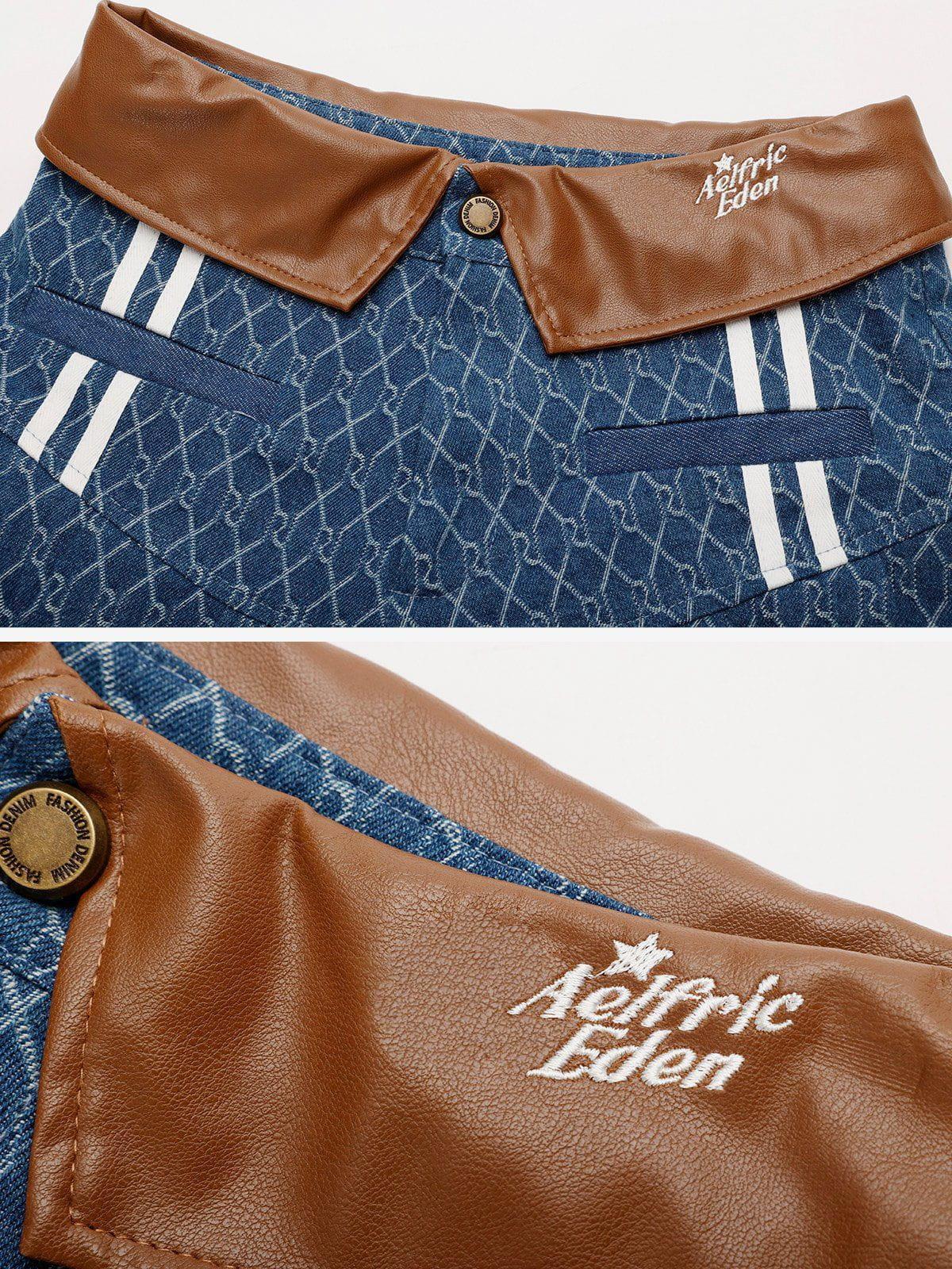 Aelfric Eden Vintage Denim Jacquard Skirt Female Product Image