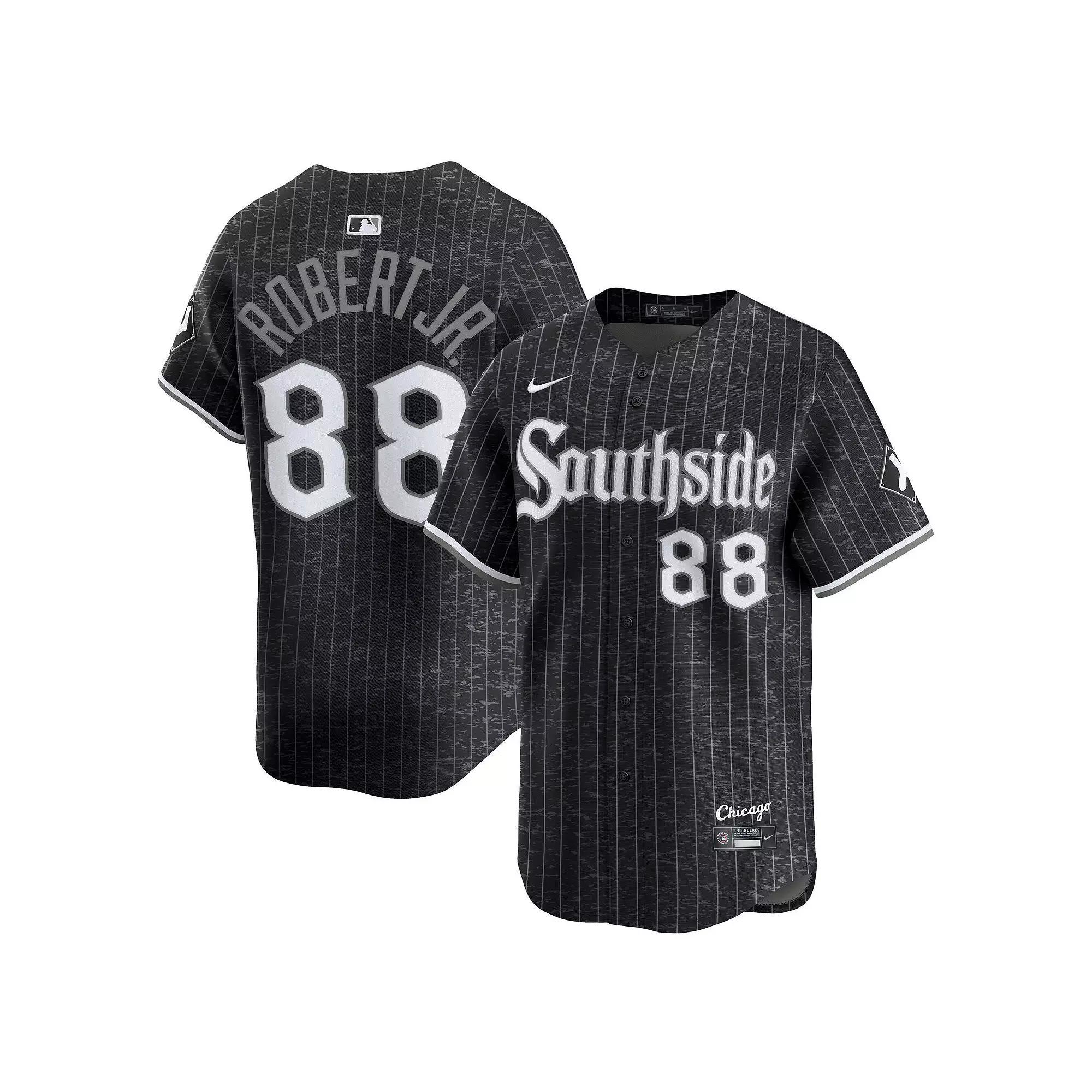 Men's Nike Luis Robert Jr. Black Chicago White Sox City Connect Limited Jersey, Size: Small Product Image