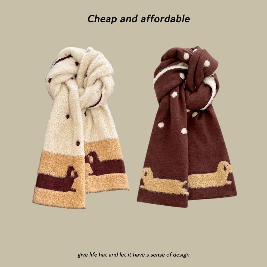 Dog Jacquard Scarf Product Image