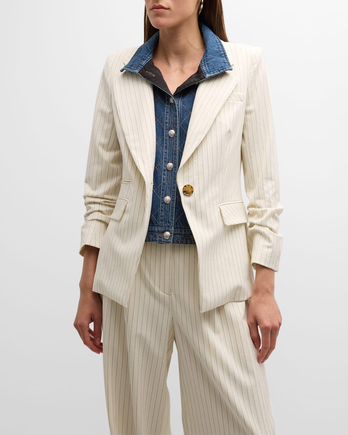 Womens Battista Pinstriped Dickey Jacket Product Image