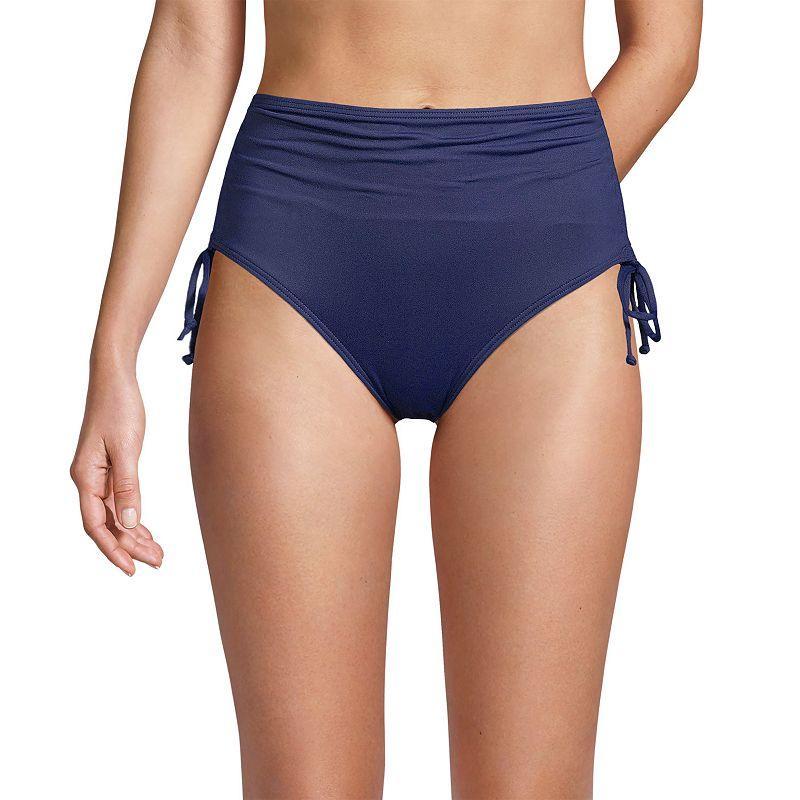 Womens Lands End UPF 50 Adjustable High-Waist Bikini Bottoms Product Image