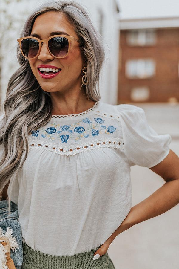 Meadow Magic Top In White Product Image