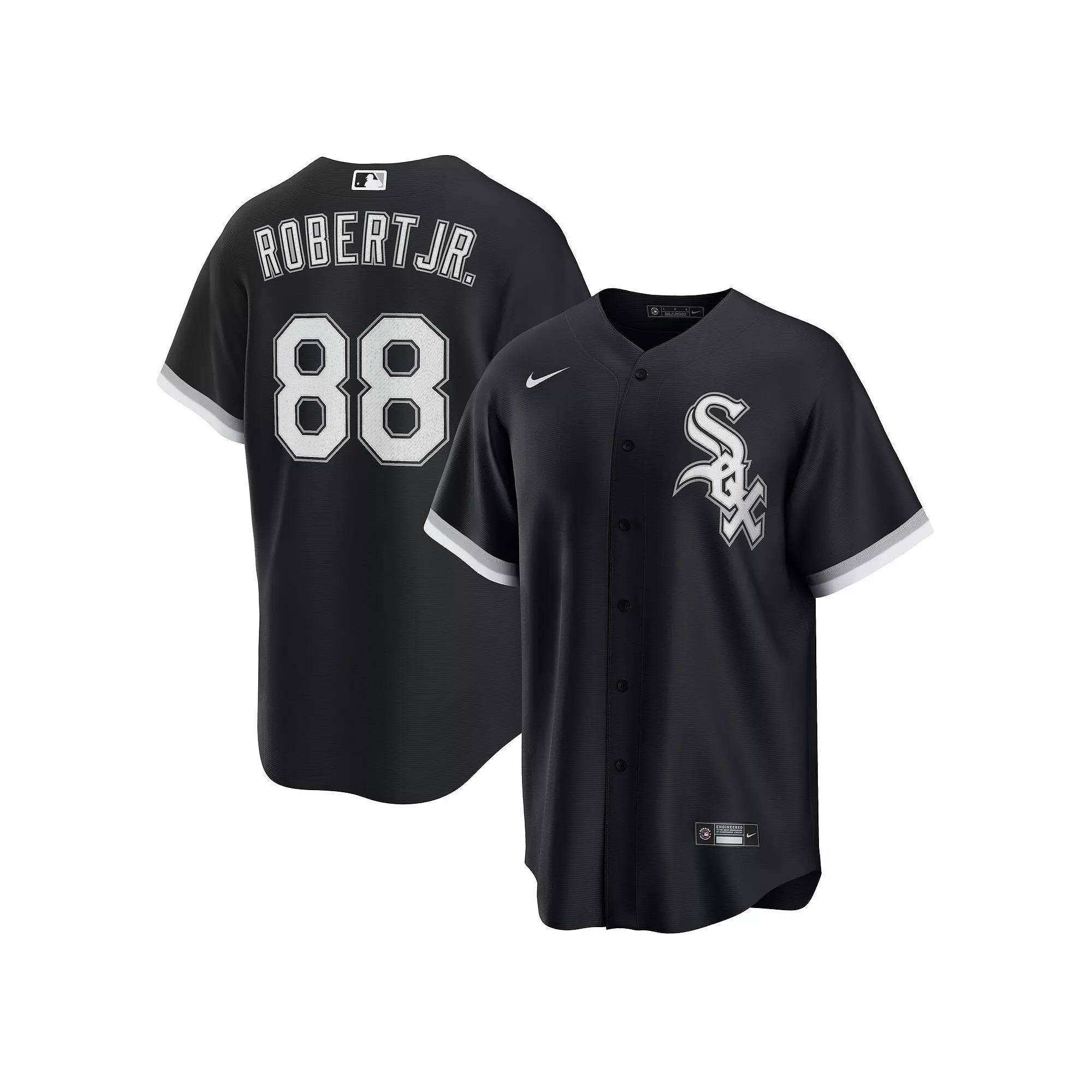 Men's Nike Luis Robert Jr. Black Chicago White Sox Alternate Replica Player Jersey, Size: 2XL Product Image