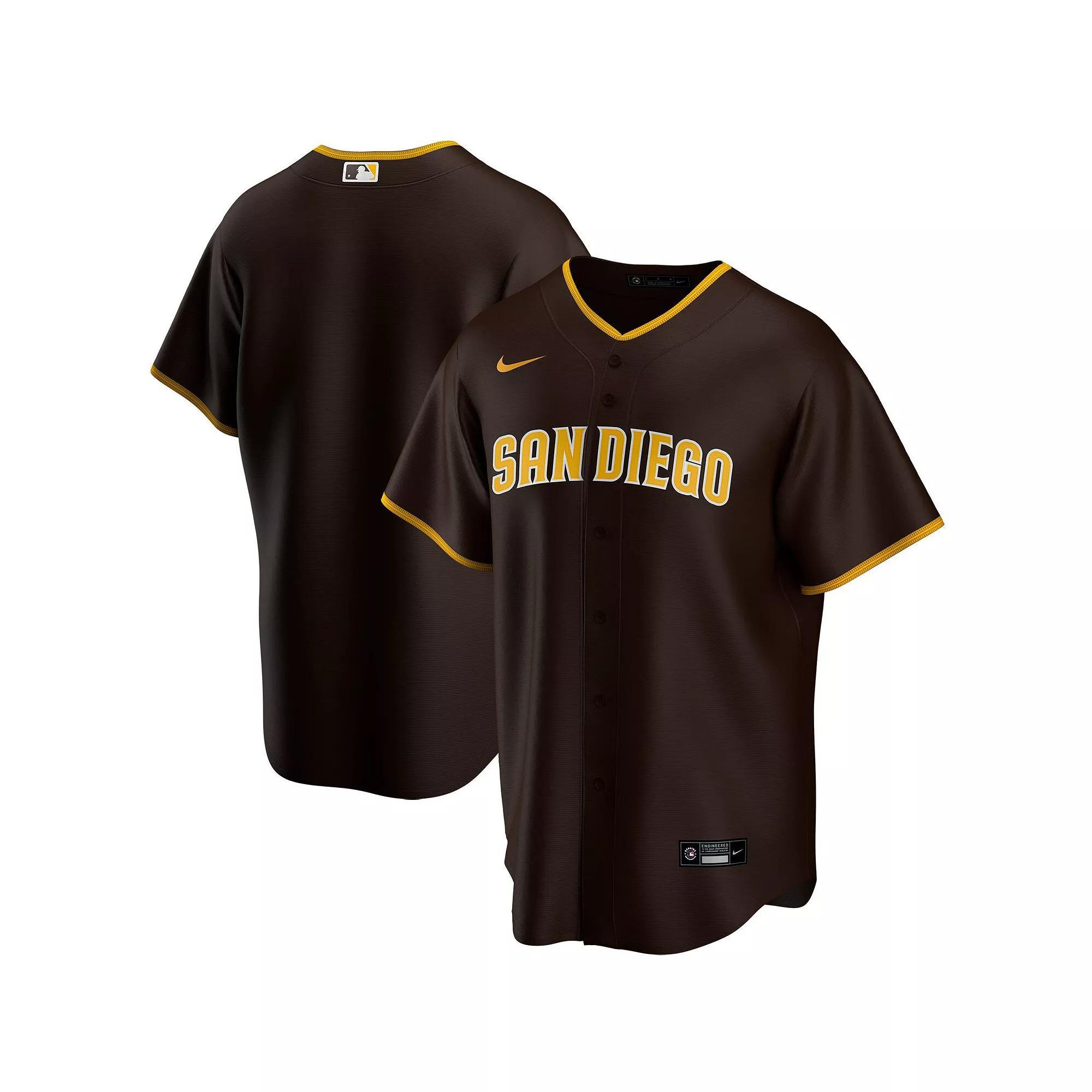 Men's Nike Brown San Diego Padres Road Replica Team Jersey, Size: XL Product Image
