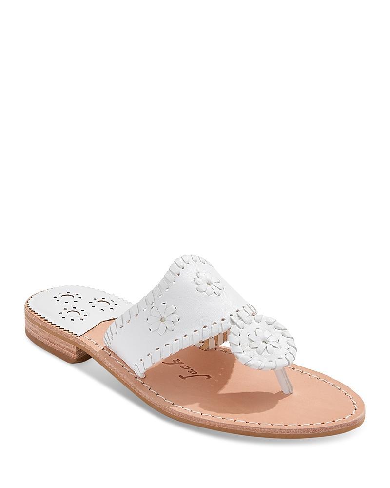 Jack Rogers Jacks Leather Flat Thong Sandals Product Image