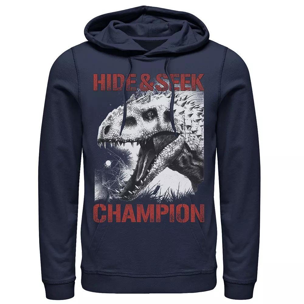 Mens Jurassic World Indominus Hide & Seek Champ Graphic Pullover Hoodie Blue Product Image