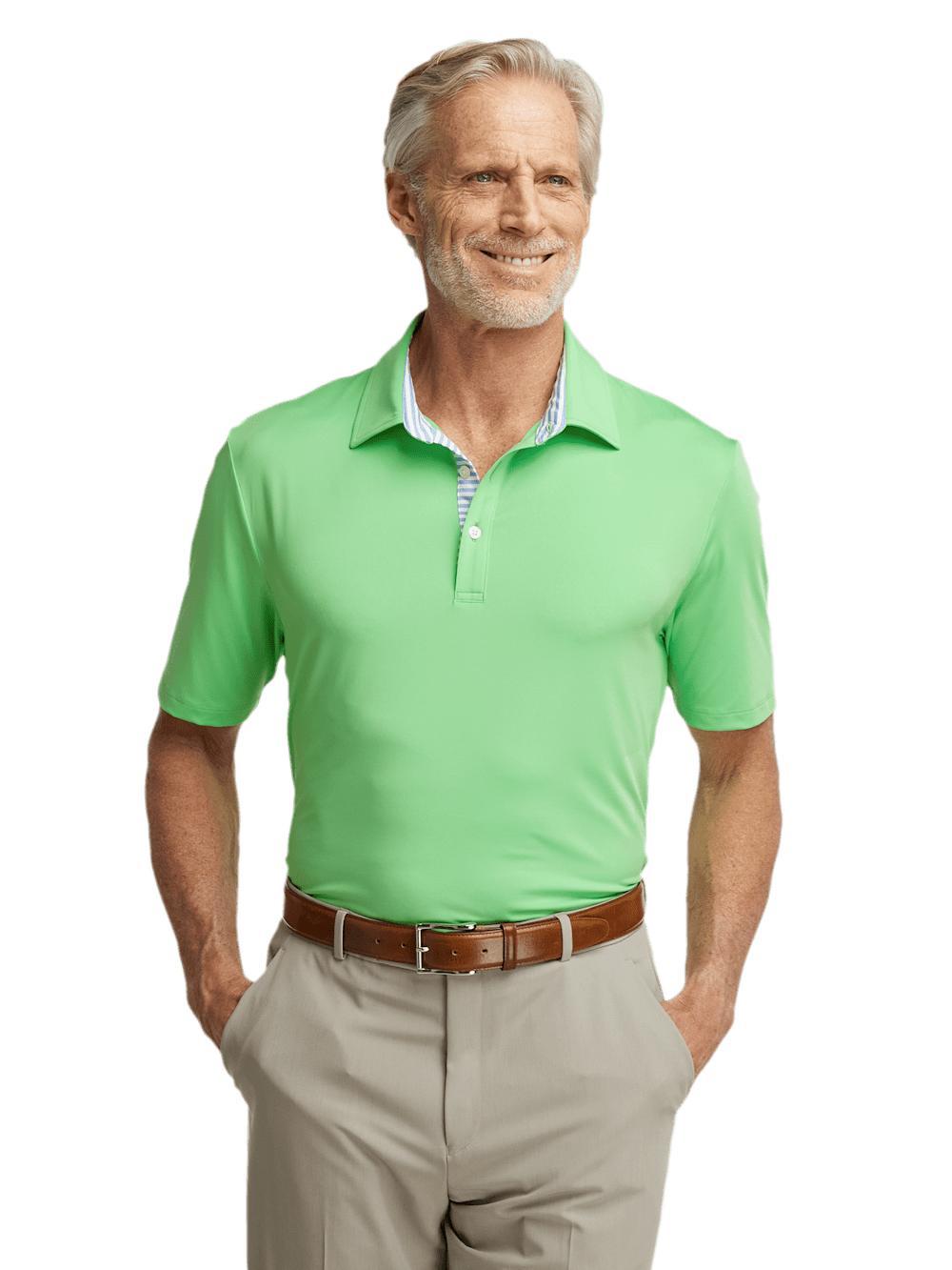 Performance Blend Three Button Polo - Lime Product Image